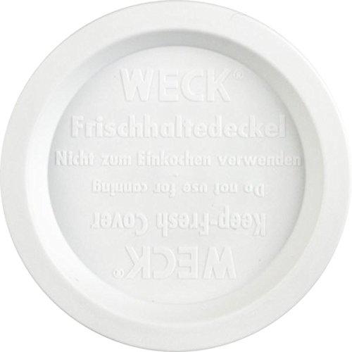 WECK Frischhaltedeckel 80 mm – Kunststoffdeckel zum luftdichten Verschließen von WECK Gläsern Weck Frischhalte Deckel 80 mm - Wiederverwendbarer Kunststoffdeckel für Weckgläser, ideal zur langfristigen Frischhaltung von Lebensmitteln, in Grün.