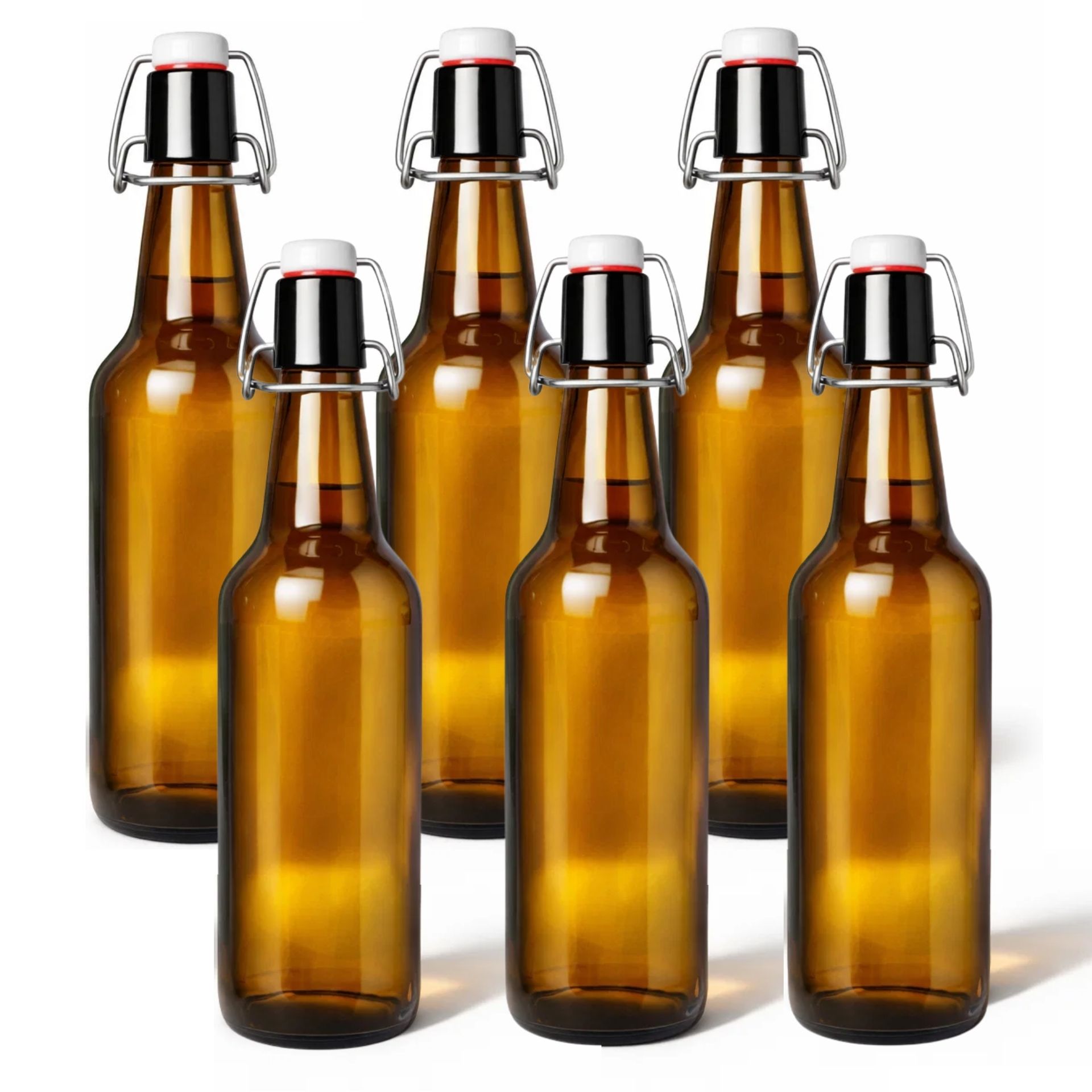 Bügelflaschen Set 6x500 ml braun