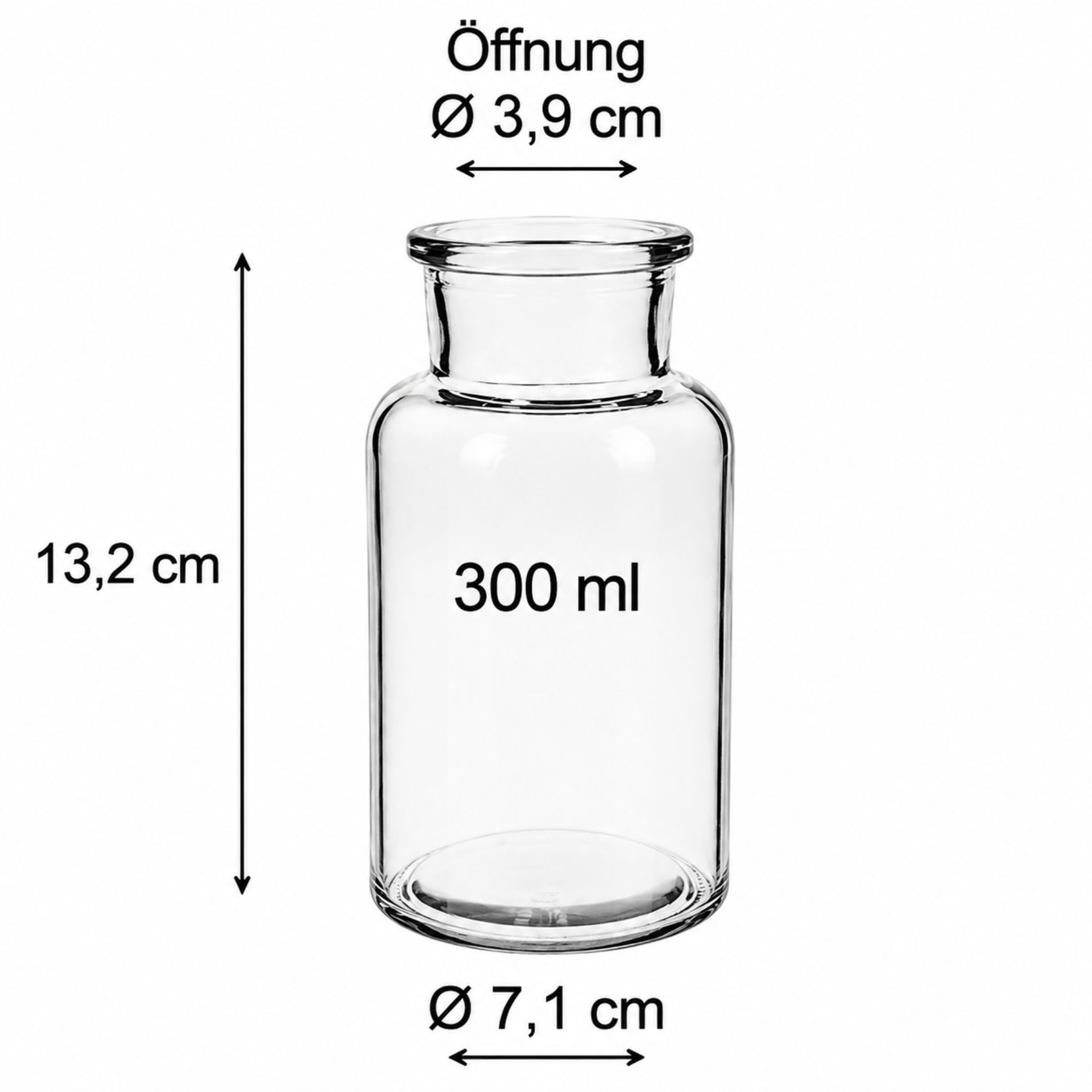 Korkenglas 300 ml Vorratsglas rund mit Korken, ideal zur Aufbewahrung von Lebensmitteln, stilvolles Design, luftdicht verschließbar, geeignet für Küche und Haushalt.