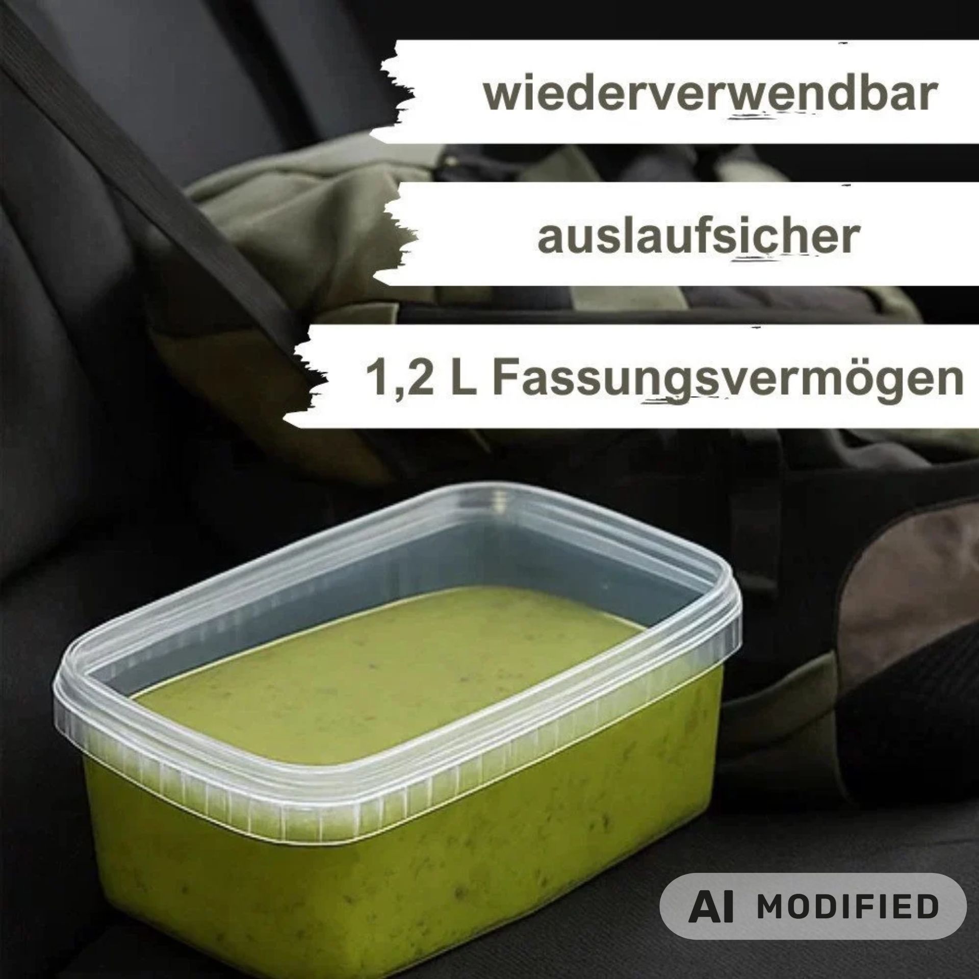 Kunststoffdose 1200 ml Frischhaltebox mit Deckel