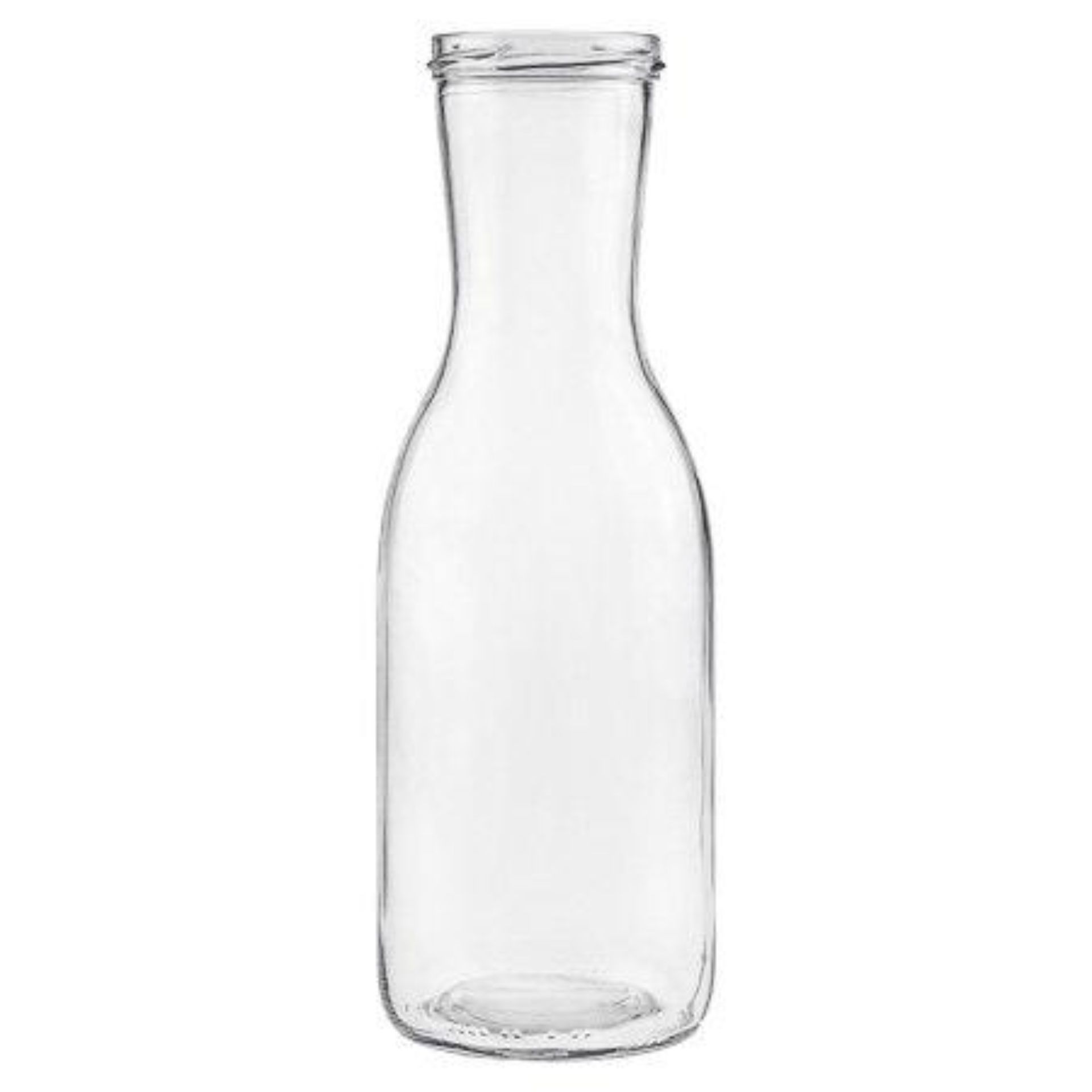 Runde Glasflasche Karaffe mit Schraubverschluss 1000 ml
