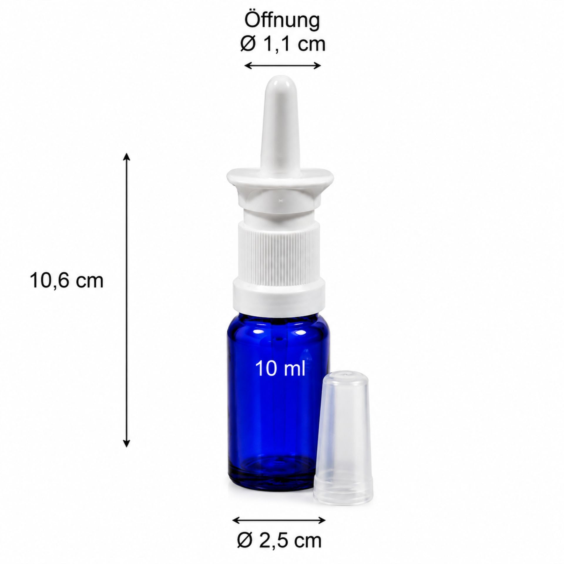 Sprühflasche    10 ml blau Nasensprayflasche