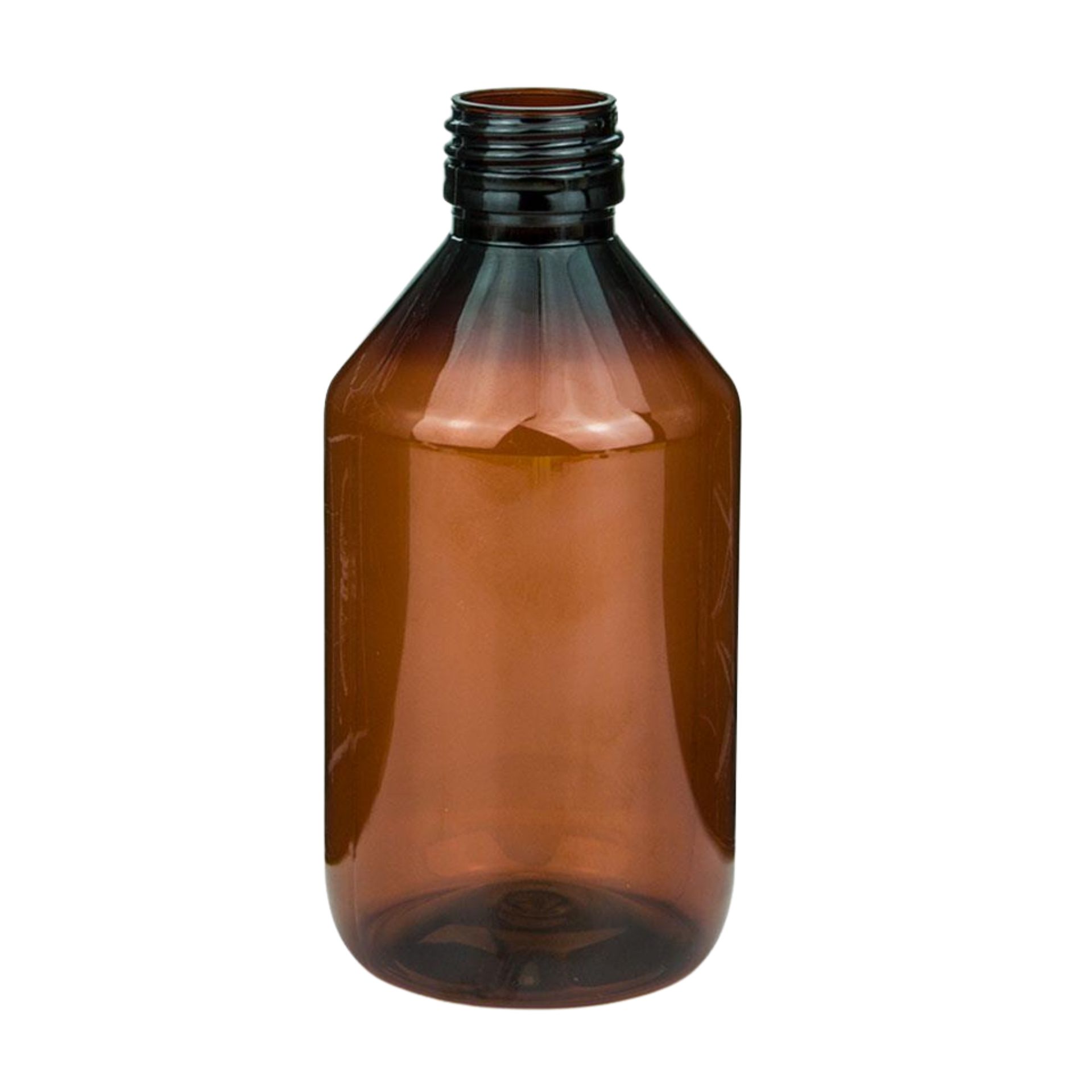 Nachhaltige Glasflaschen und Dosen mit umweltfreundlichem Design Mehrere leere, klare Glasflaschen in unterschiedlichen Größen stehen aufrecht nebeneinander auf einer weißen Oberfläche vor neutralem Hintergrund.