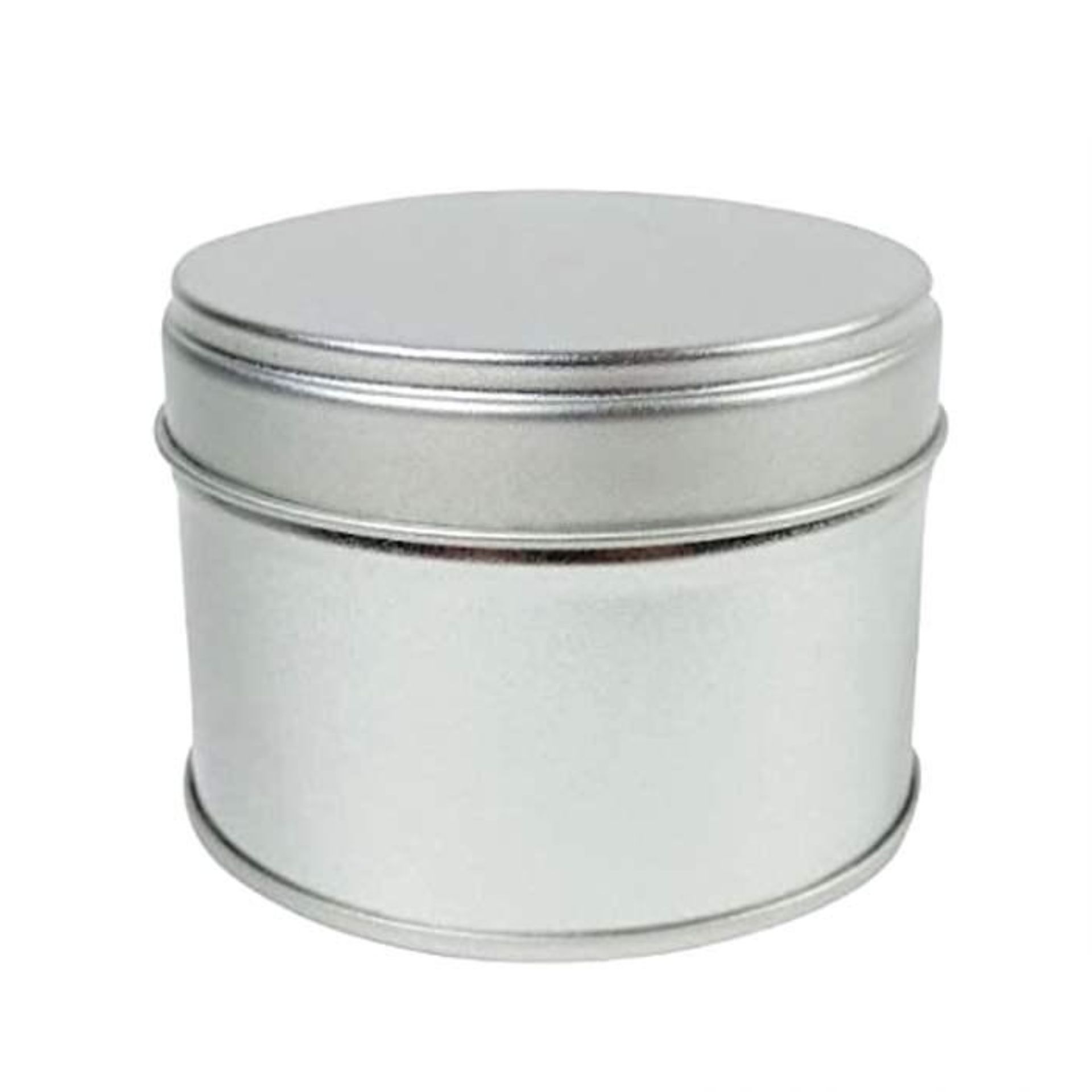 Runde Gewürzdose mit Deckel aus Glas – 6 cm Vorratsdose für Gewürze und Kräuter Runde Gewürzdose aus Metall, Vorratsdose mit 6 cm Durchmesser, ideal zur Lagerung von Gewürzen, Kräutern oder kleinen Lebensmitteln, abgebildet mit silbernem Deckel und schlichtem Design.