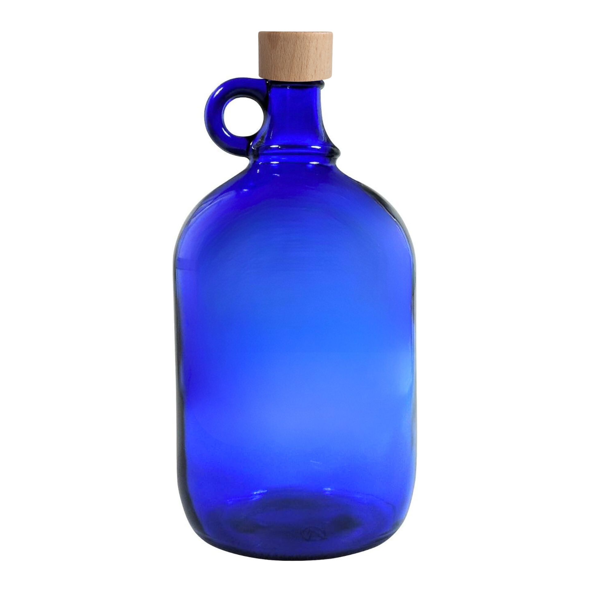 Glasflasche 2000 ml Henkelflasche blau Glasflasche 2000 ml Henkelflasche blau