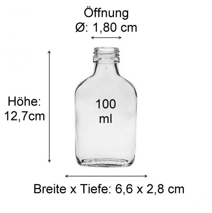 Glasflasche  100 ml Taschenflasche