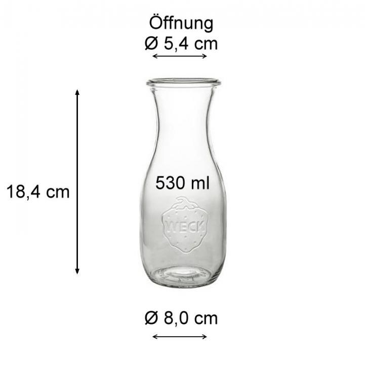 Weckflasche 0,5 Liter mit Zubehör 