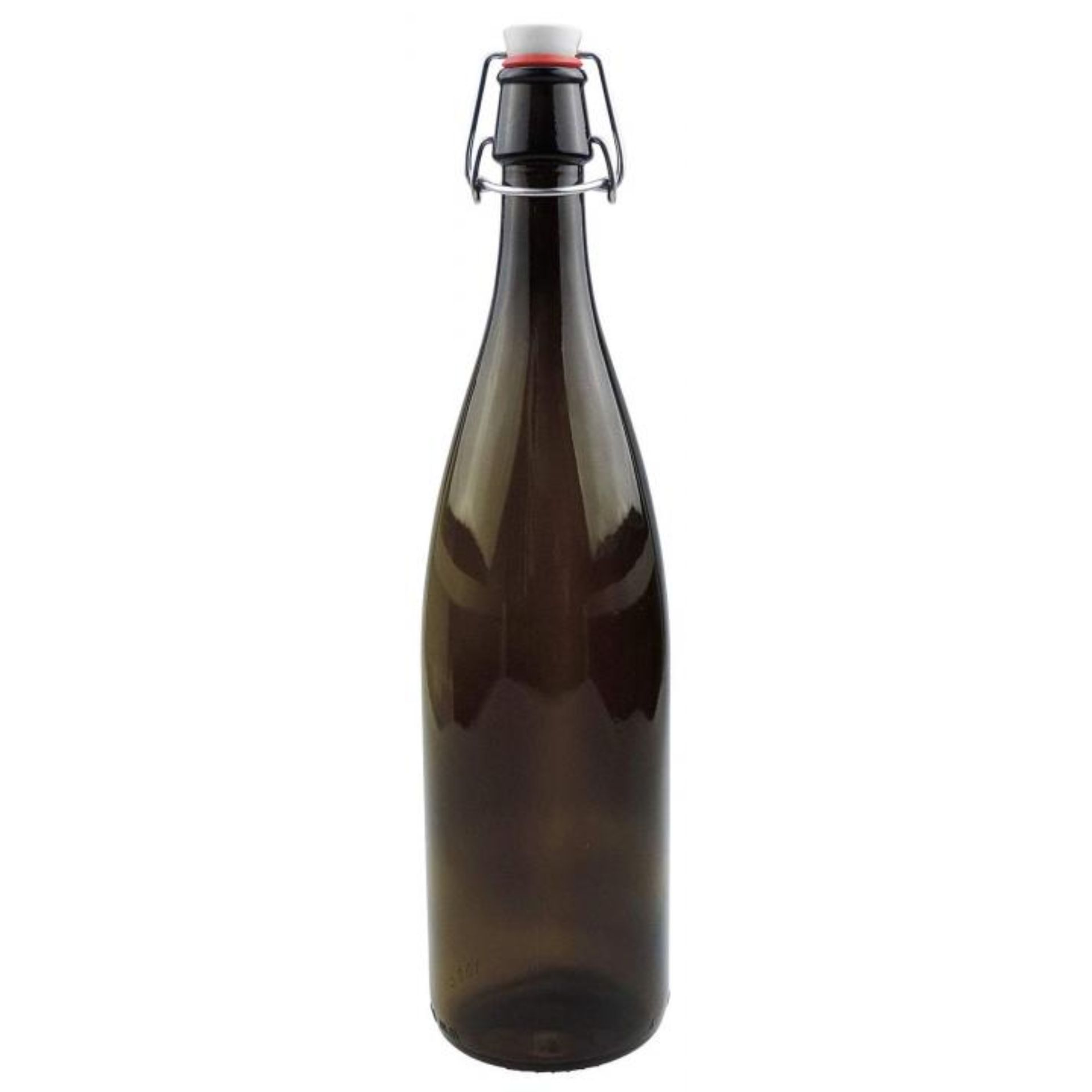Glasflasche 1000 ml braun mit Bügelverschluss