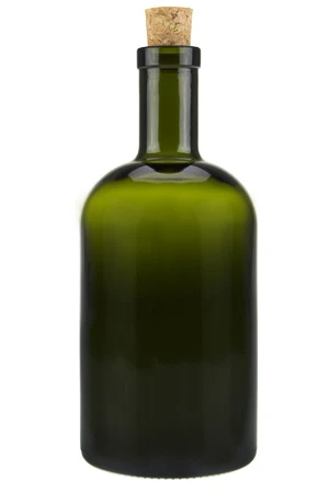 Glasflasche  500 ml grün/braun mit Korken