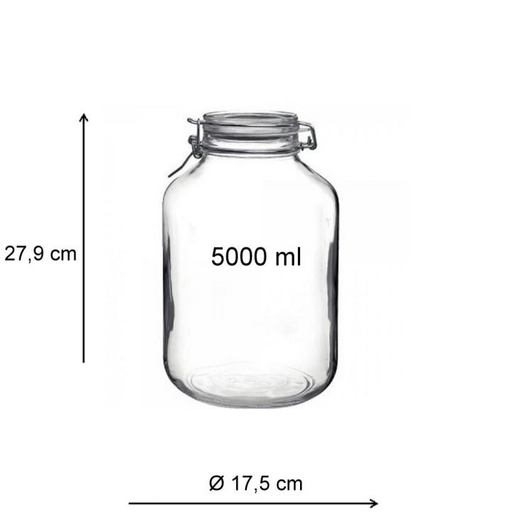 Glasdose 5 Liter mit Bügelverschluss Bormioli 