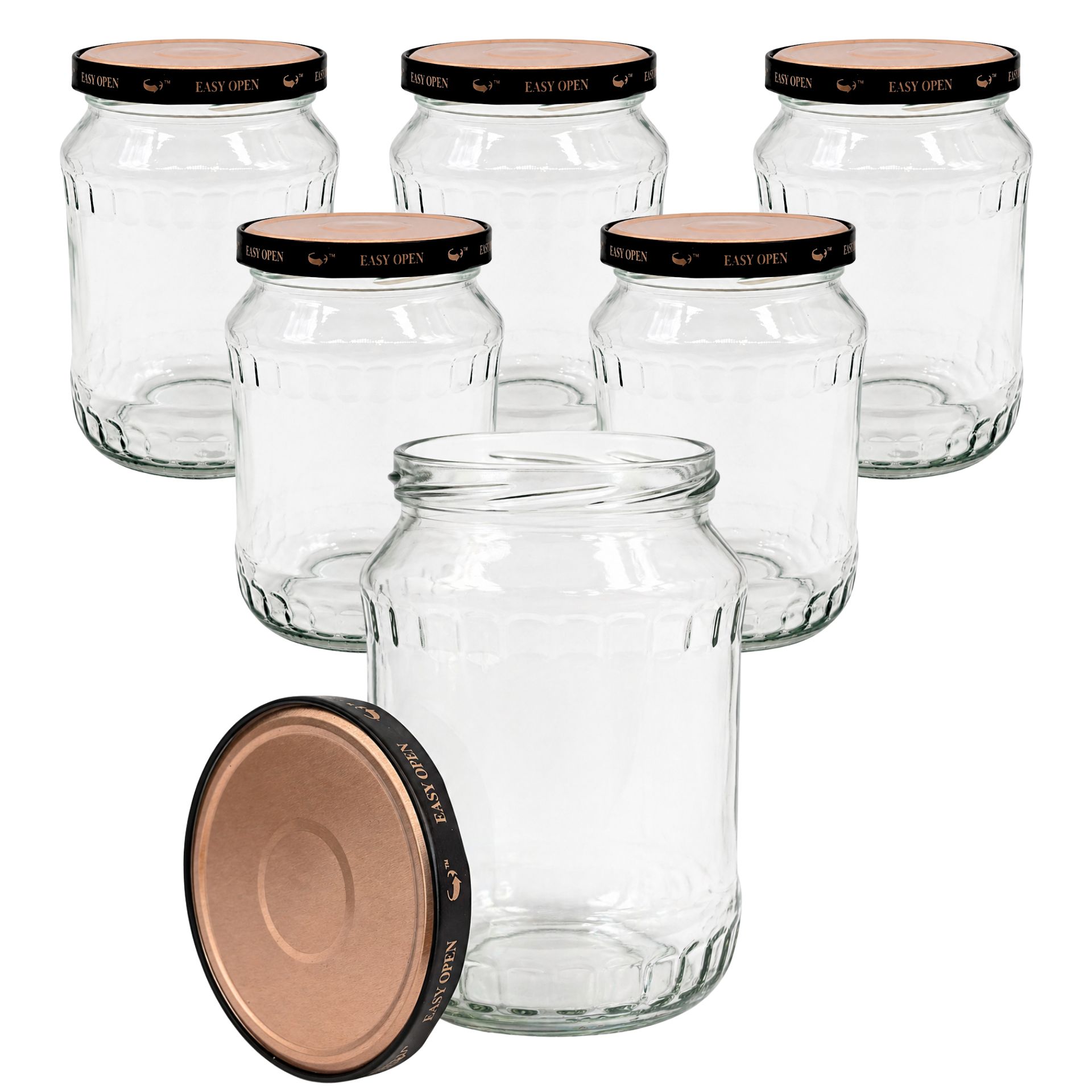 Einmachgläser 6x720 ml mit Orbit EASY-OPEN Schraubdeckel