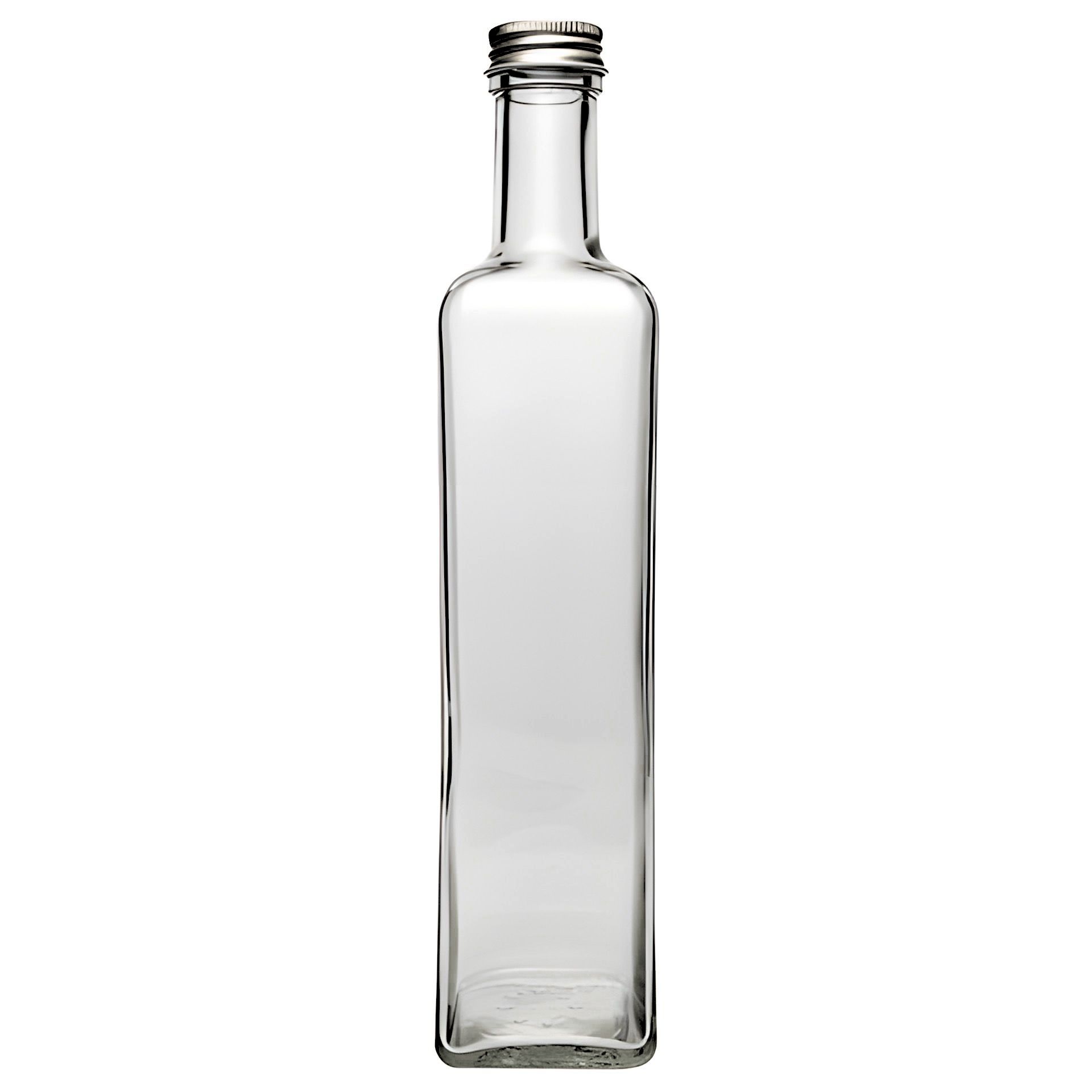 Glasflasche  500 ml viereckig Glasflasche  500 ml viereckig