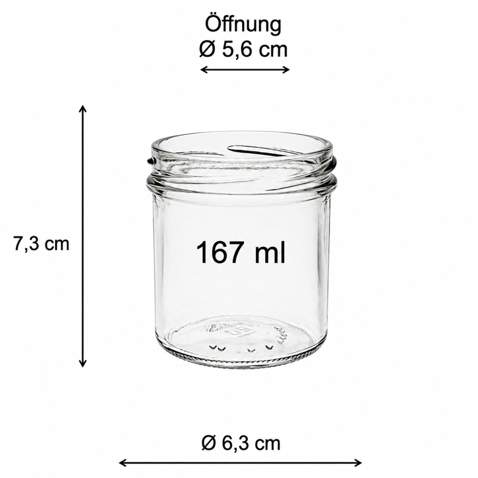 Einmachglas 167 ml Sturzglas mit farbigem Deckel - ideal zum Einmachen und Konservieren von Lebensmitteln. Nachhaltiges und vielseitig verwendbares Glasgefäß.