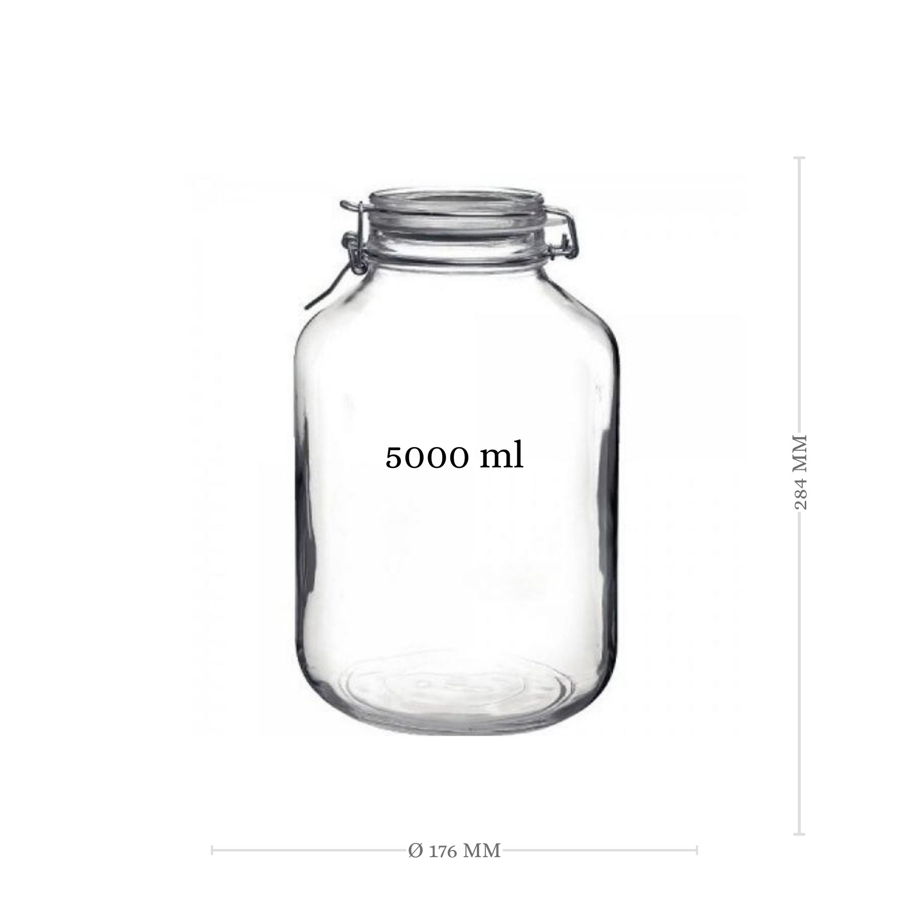 Bormioli Bügelverschlussglas 5000 ml rund