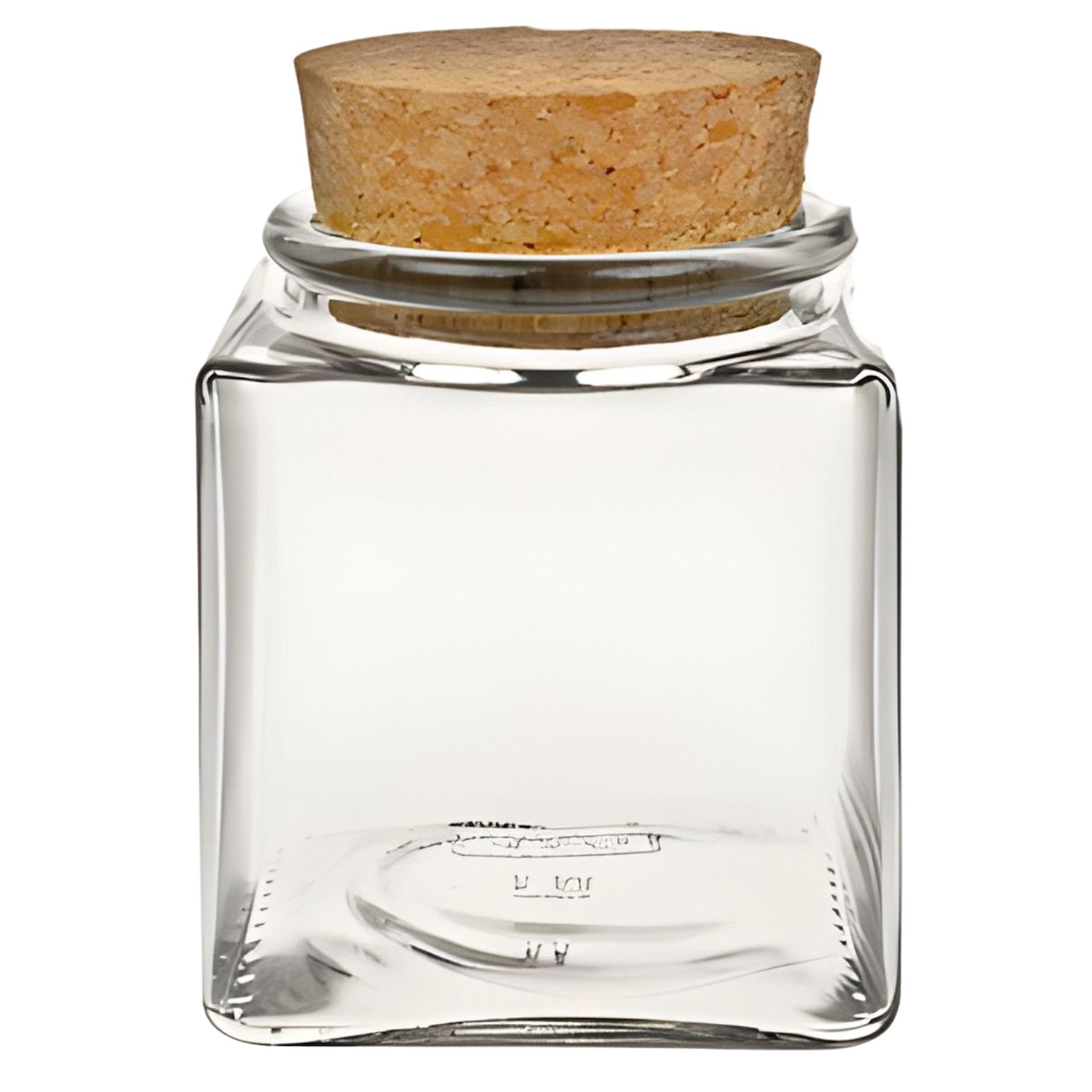 Korkenglas  200 ml Gewürzglas eckig