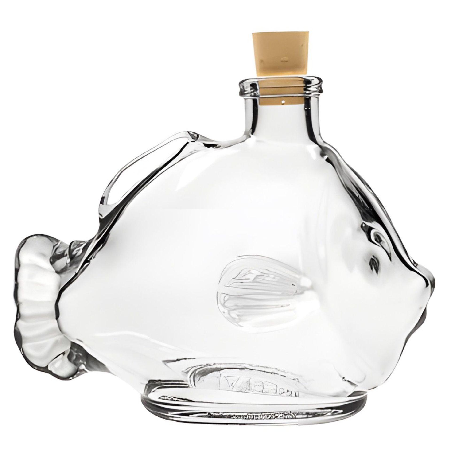 Glasflasche  200 ml Fisch mit Korken