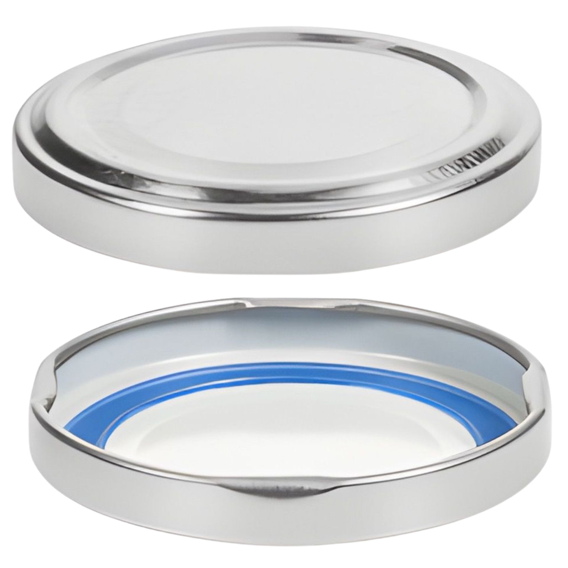 Twist-Off Deckel  TO 82 / 8,5 cm BLUESEAL PVC-frei Silber