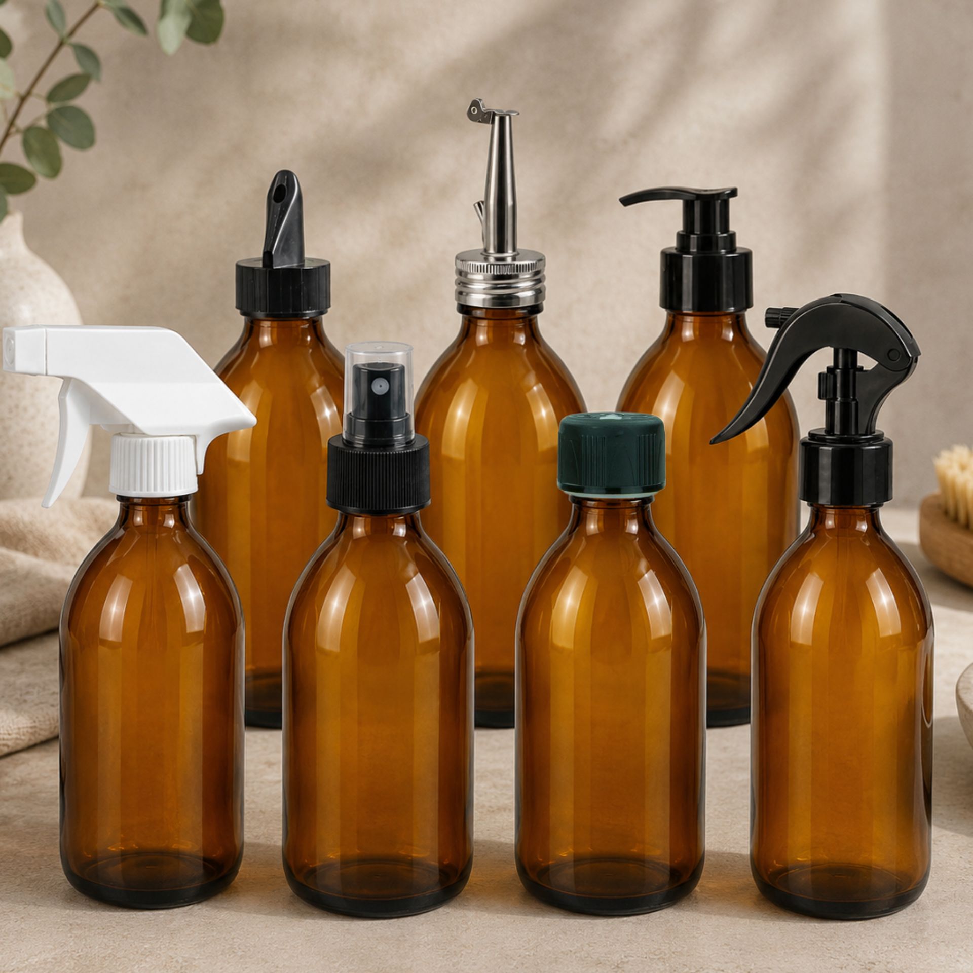 Glasflasche  250 ml Apothekerflasche Schraubdeckel (Kisi)