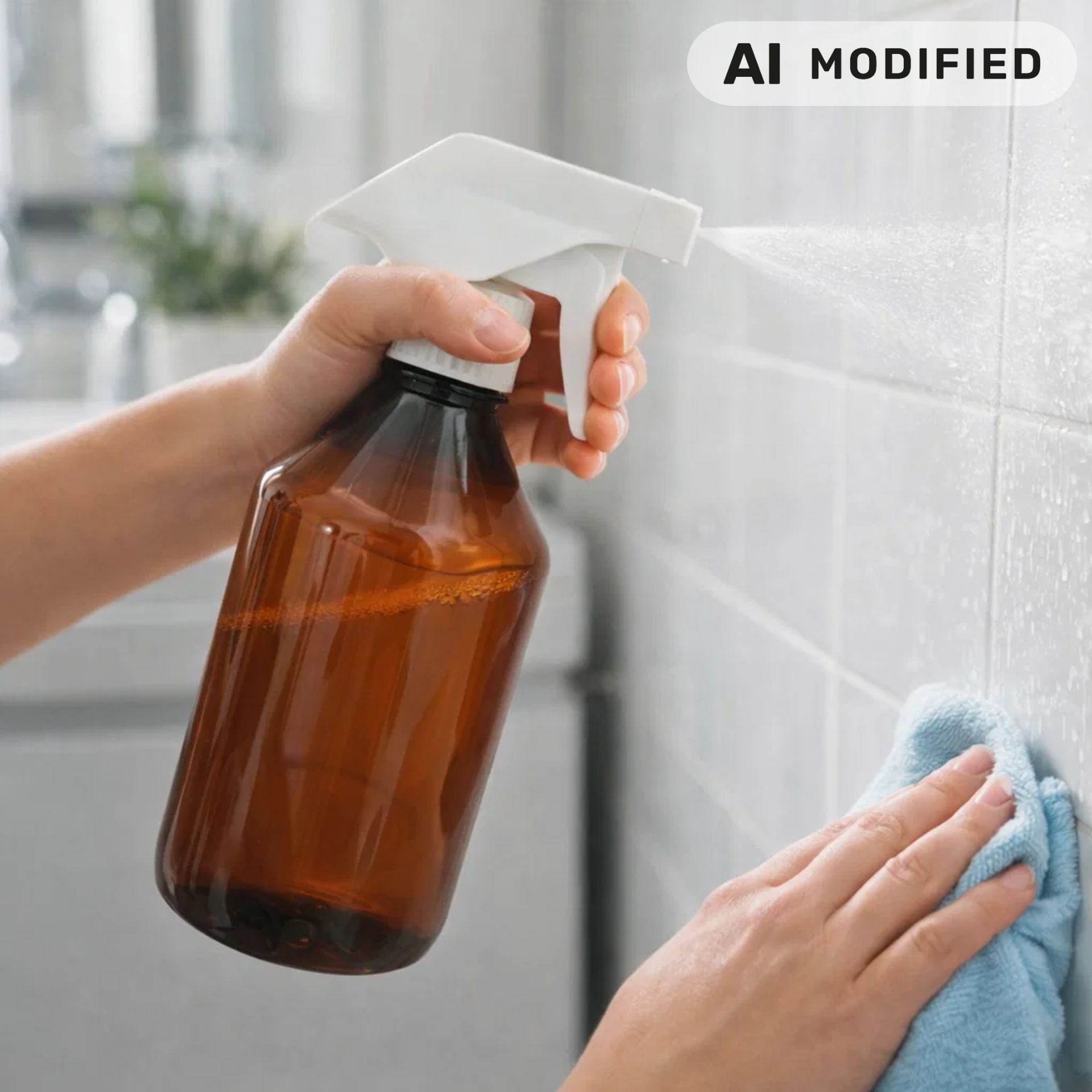Sprühflasche  250 ml PET braun Kunststoff