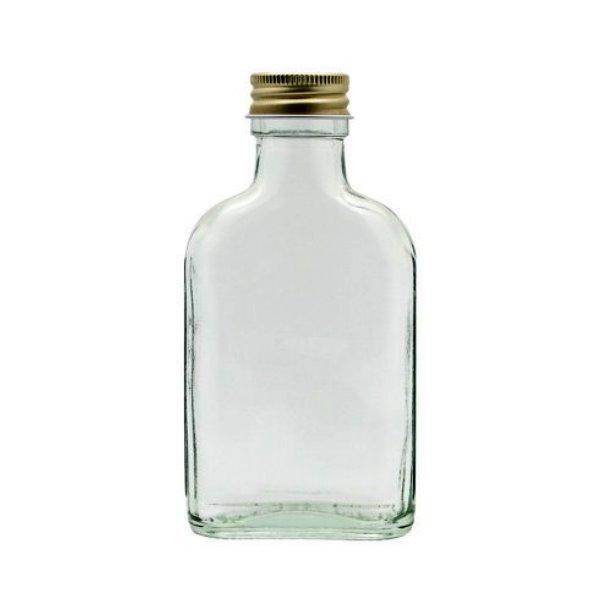 Taschenflasche 100 ml Schnapsflasche leer mit Schraubverschluss 