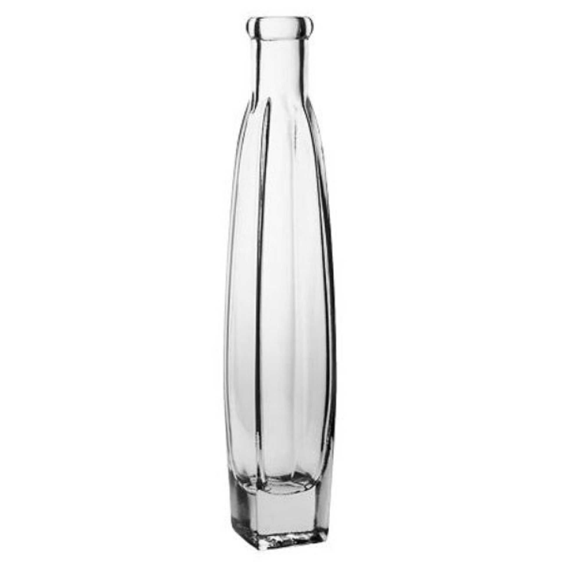 Ovalglasflasche 200 ml mit Korken - Hochwertiges glasklares Design für Getränke oder Dekorationen.