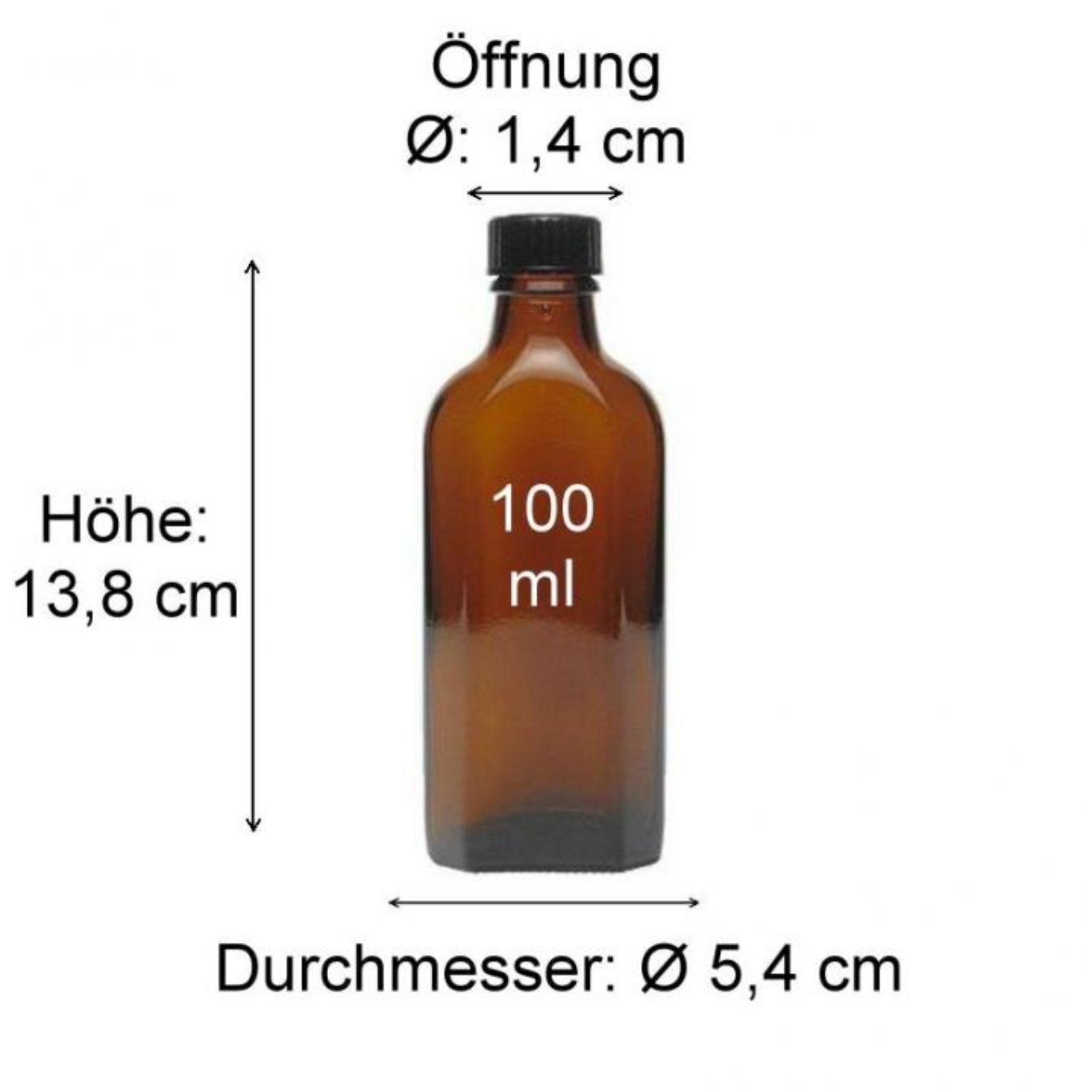 Abbildung der Vi128B60SVSB Flasche mit präzisen Maßen für die Getränkeflasche, dargestellt auf einem klaren Hintergrund zur besseren Visualisierung der Produktdetails.