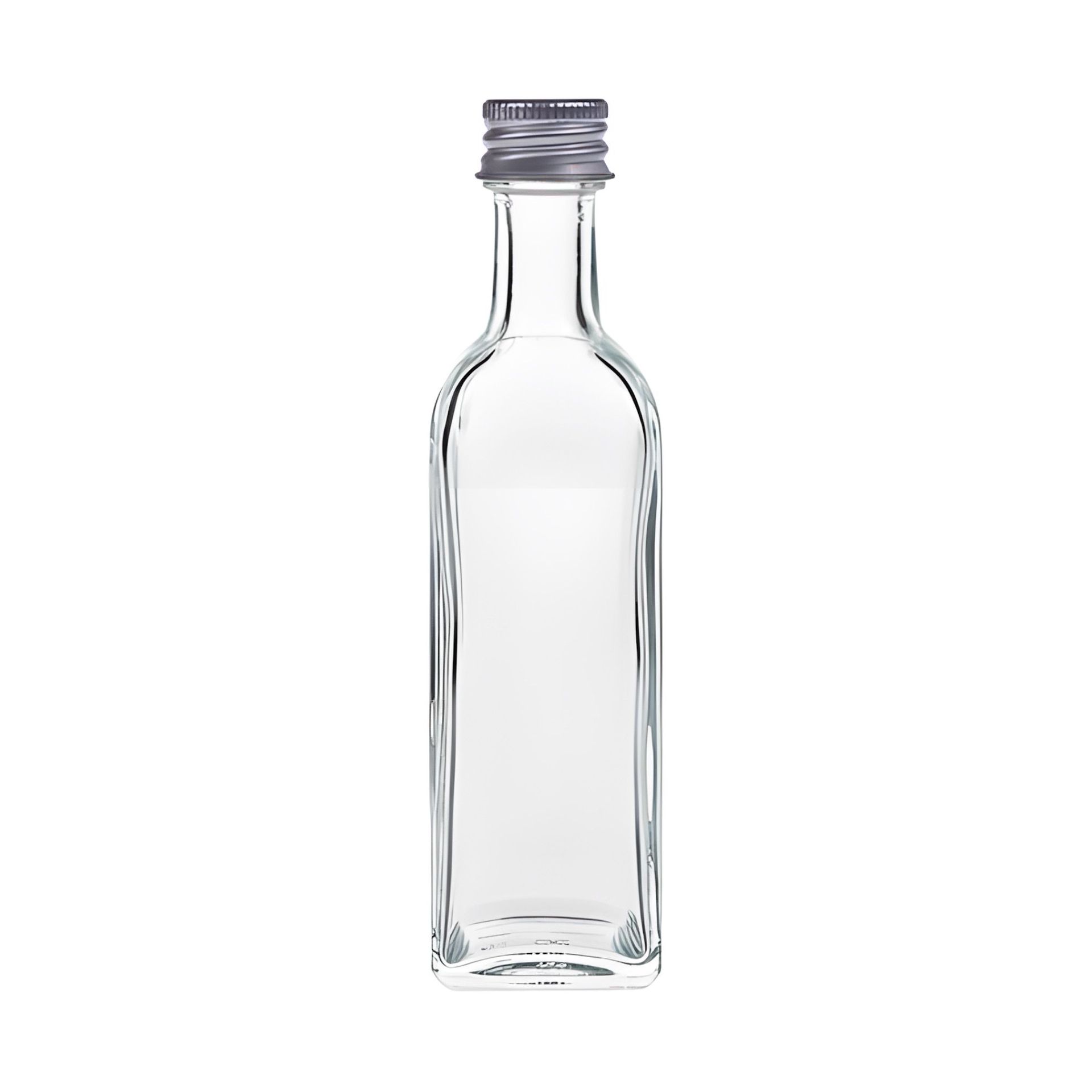 Glasflasche   60 ml viereckig