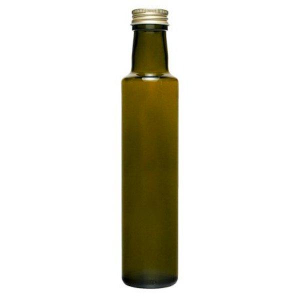 Ölflasche 250 ml Glasflasche braun mit Schraubverschluss 