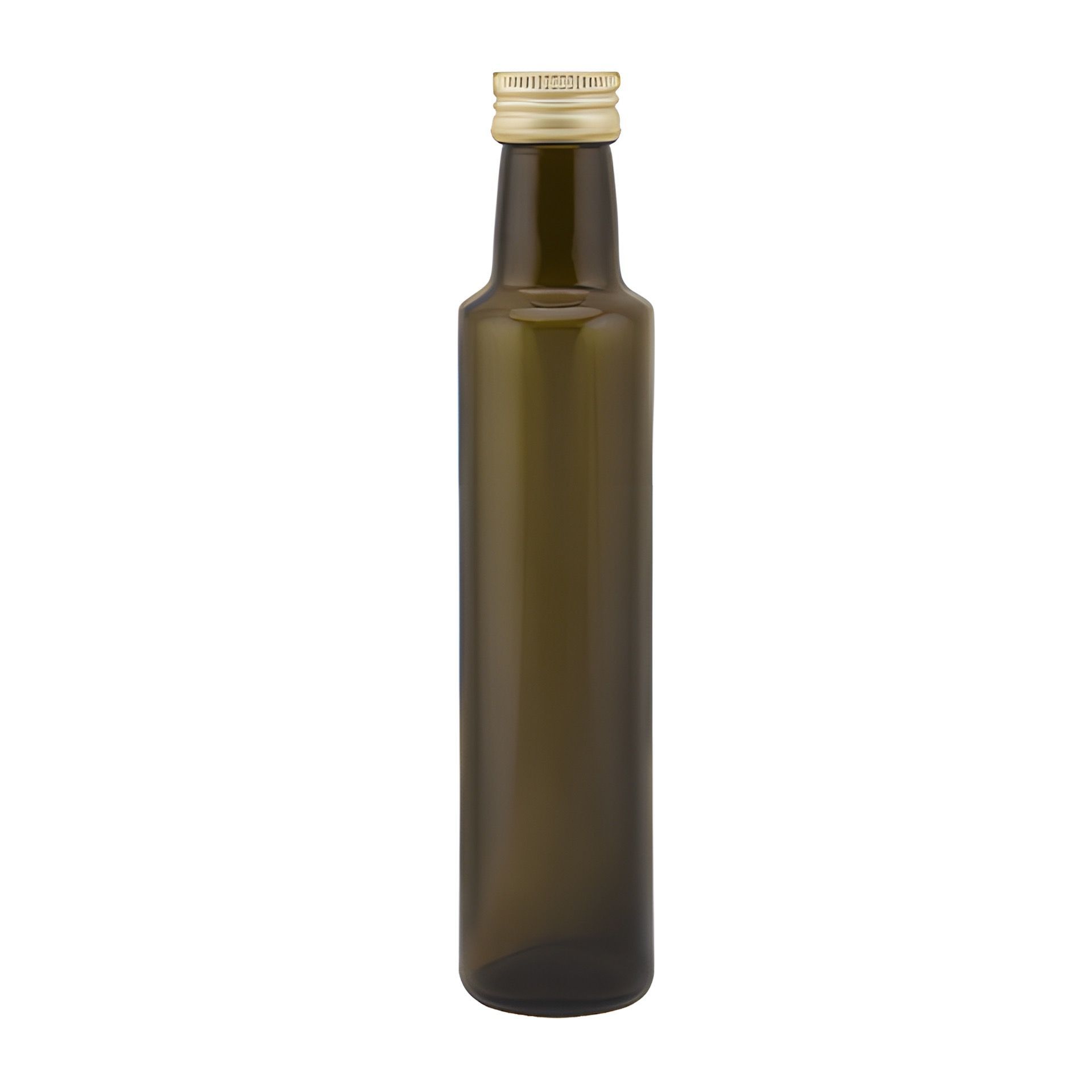 Glasflasche 250 ml braun rund