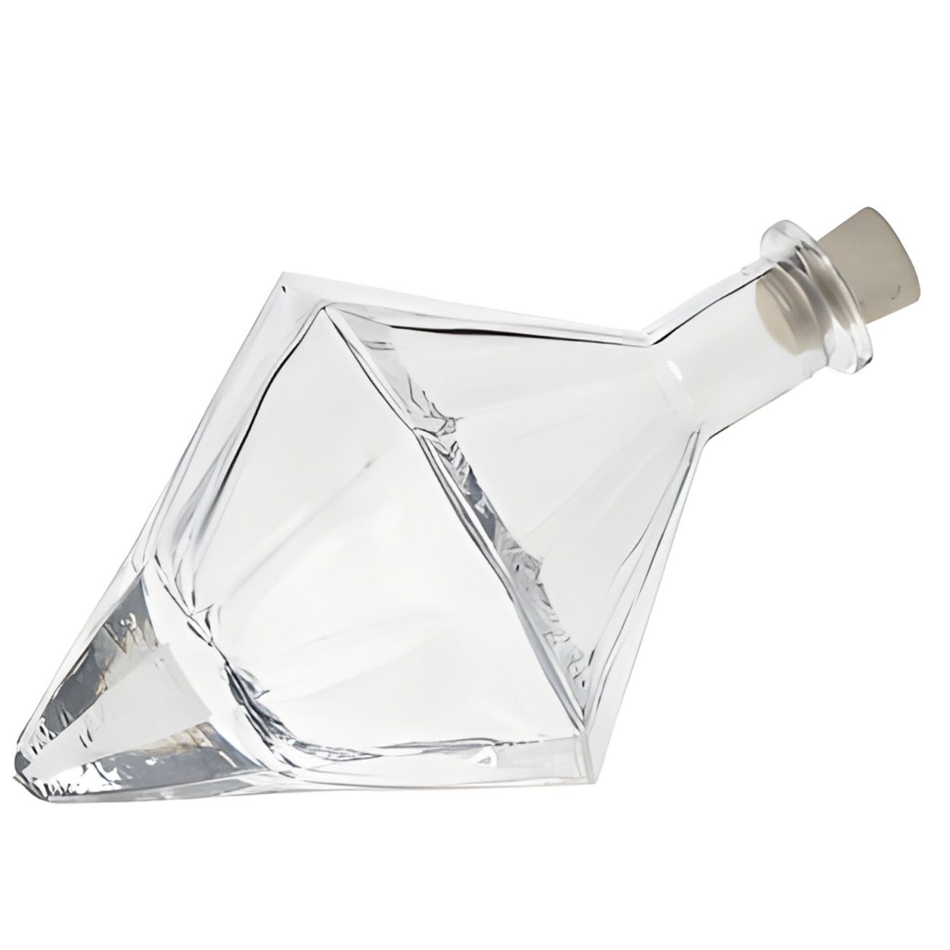 Glasflasche  200 ml Diamant mit Korken
