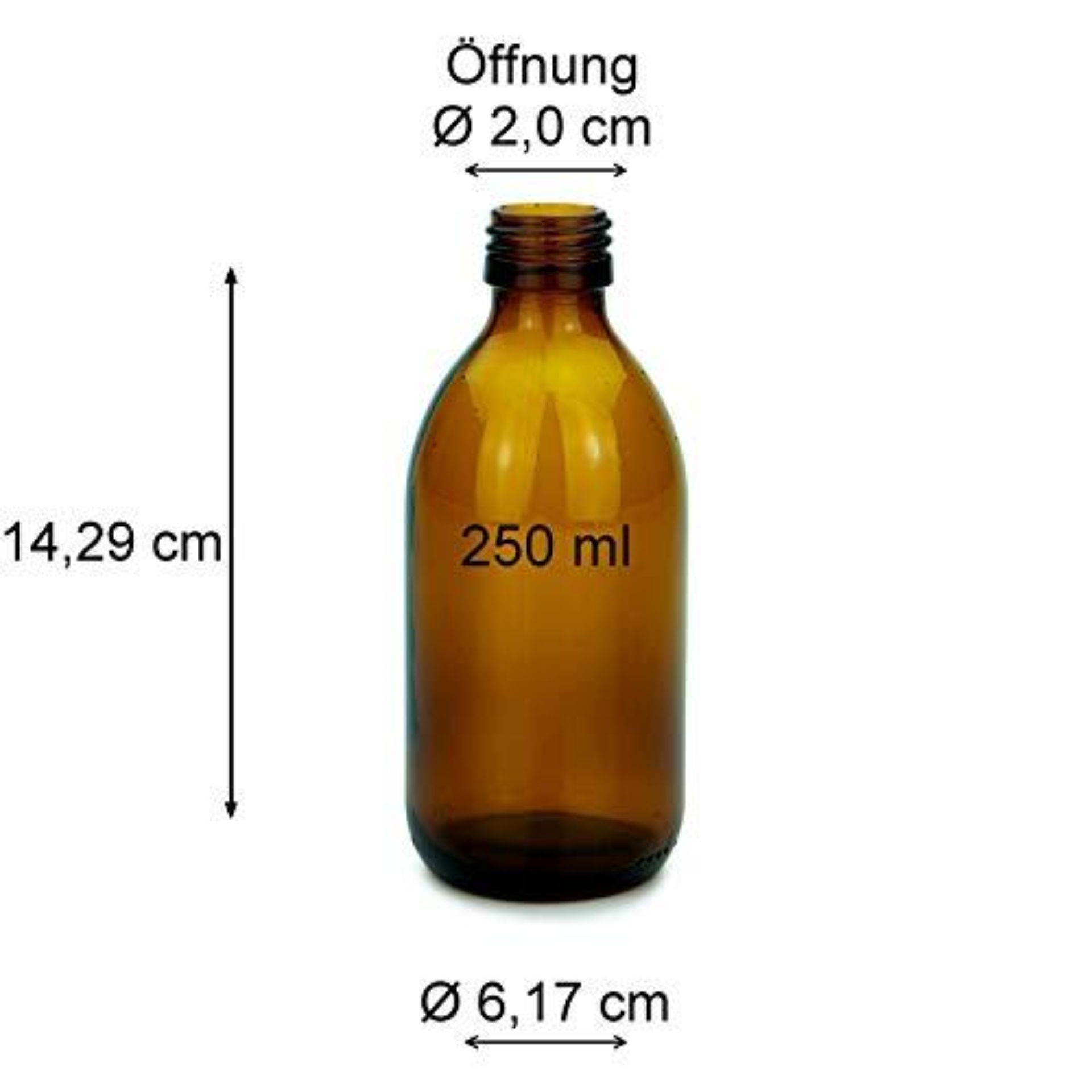 Sprühflasche 250 ml aus braunem Glas mit Triggeraufsatz – Produktbild