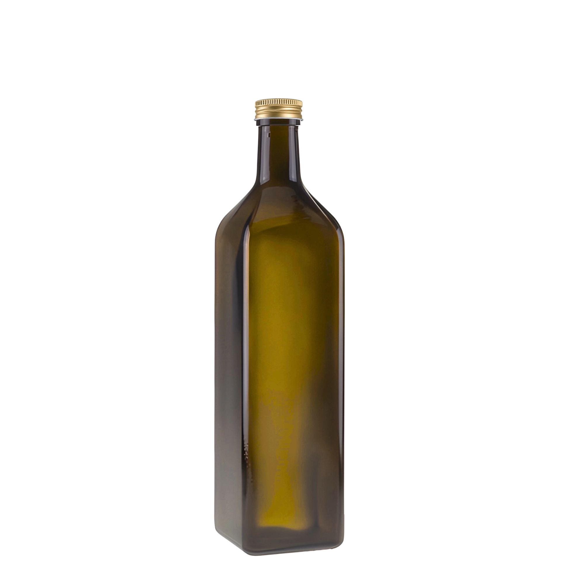 Glasflasche 1000 ml eckig Marasca Antik
