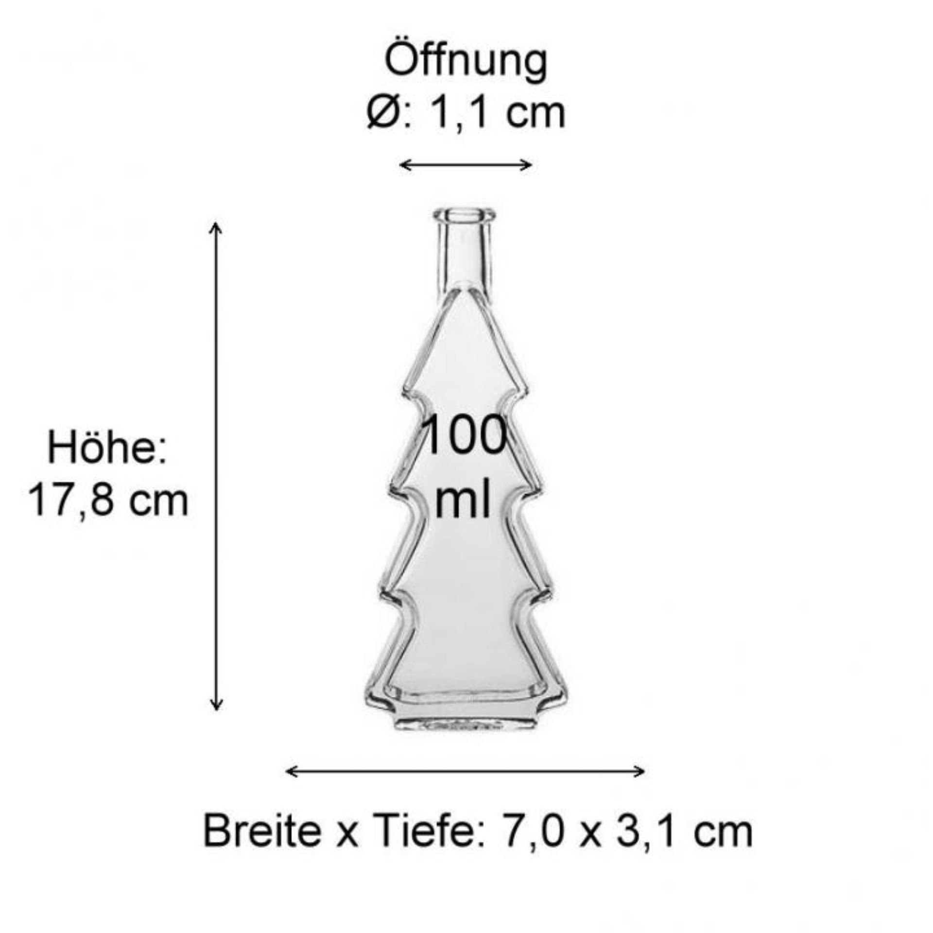 Braunglas-Flasche 130 ml mit TO 61 Mündung – Maße und technische Zeichnung Produktbild eines klaren Glasfläschchens mit Korkverschluss und Abmessungen, angezeigt in Diagrammform inklusive Maßangaben in Millimetern. Perfekt für die Lagerung von Flüssigkeiten und dekorative Zwecke.