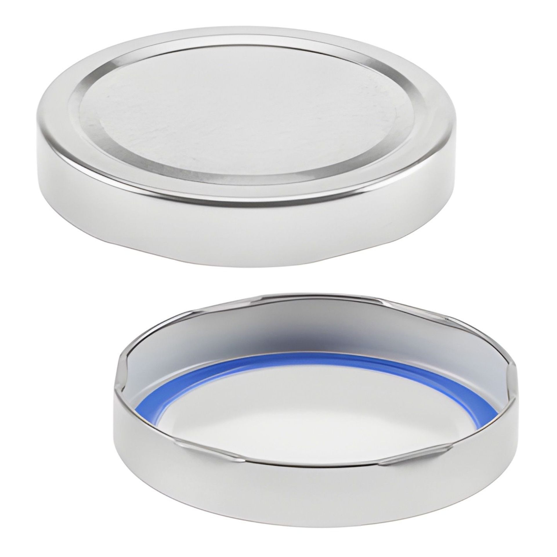 Twist-Off Deckel  TO 82 Deep BLUESEAL PVC-frei Silber