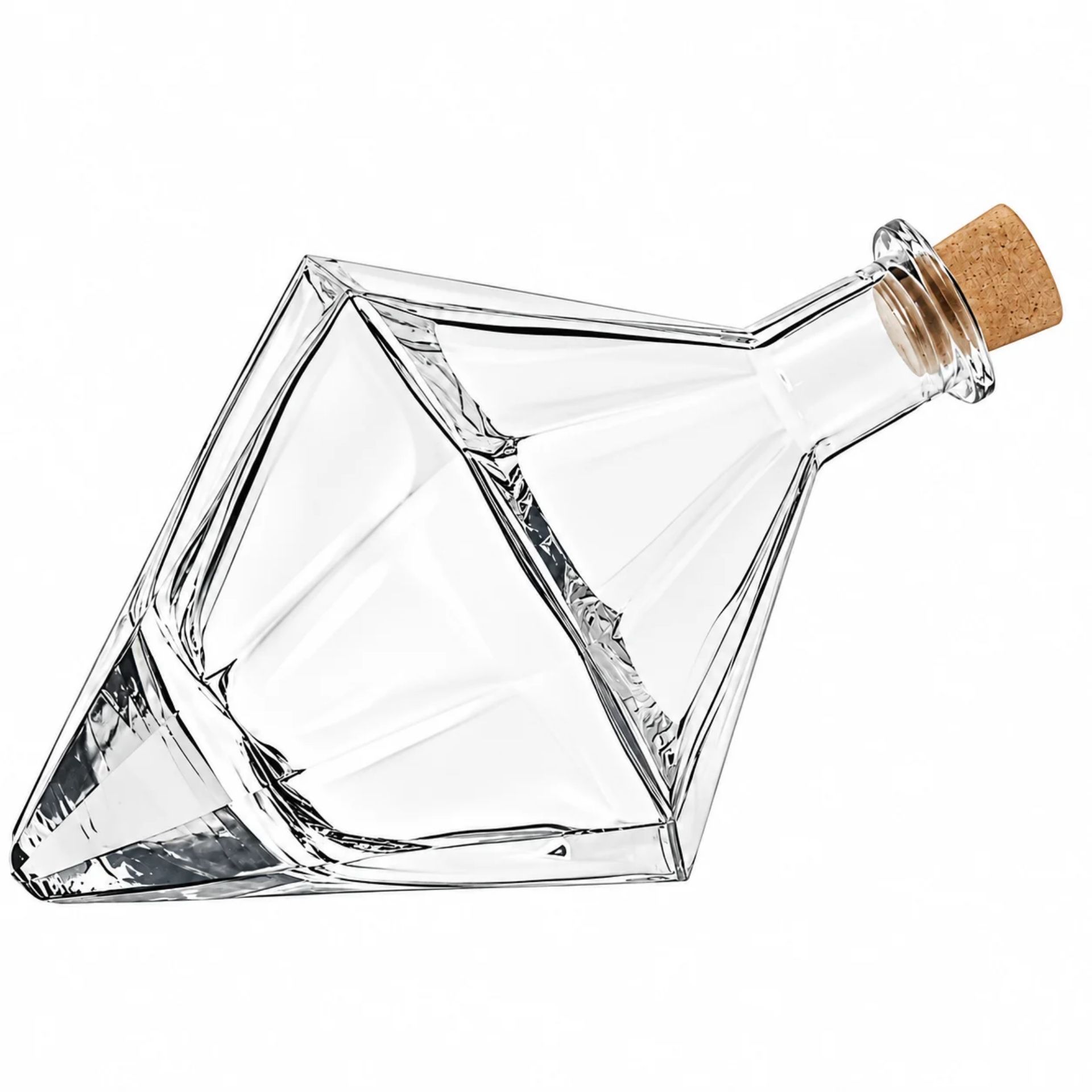 Glasflasche  200 ml Diamant mit Korken