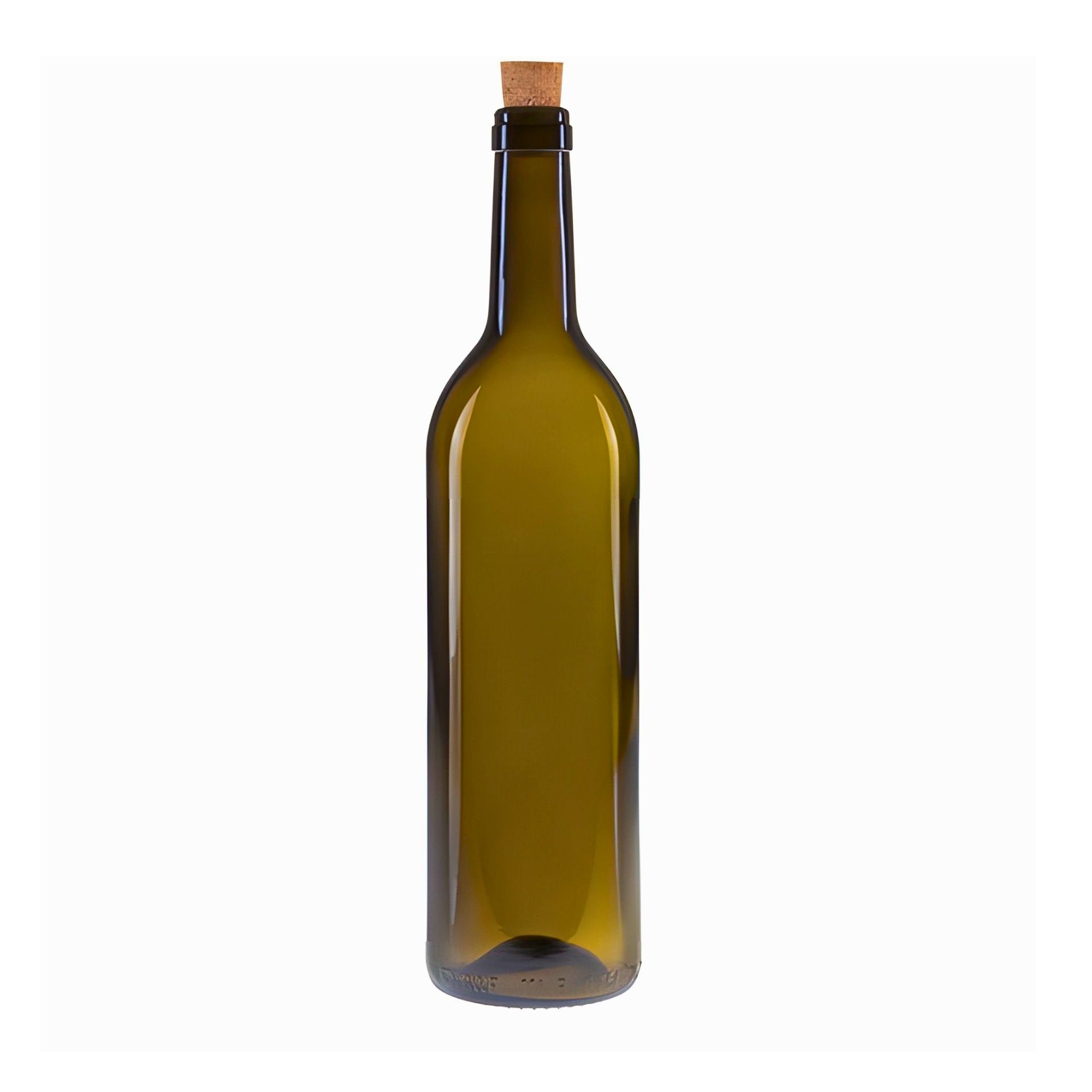 Glasflasche Weinflasche klassik antik braun 750 ml