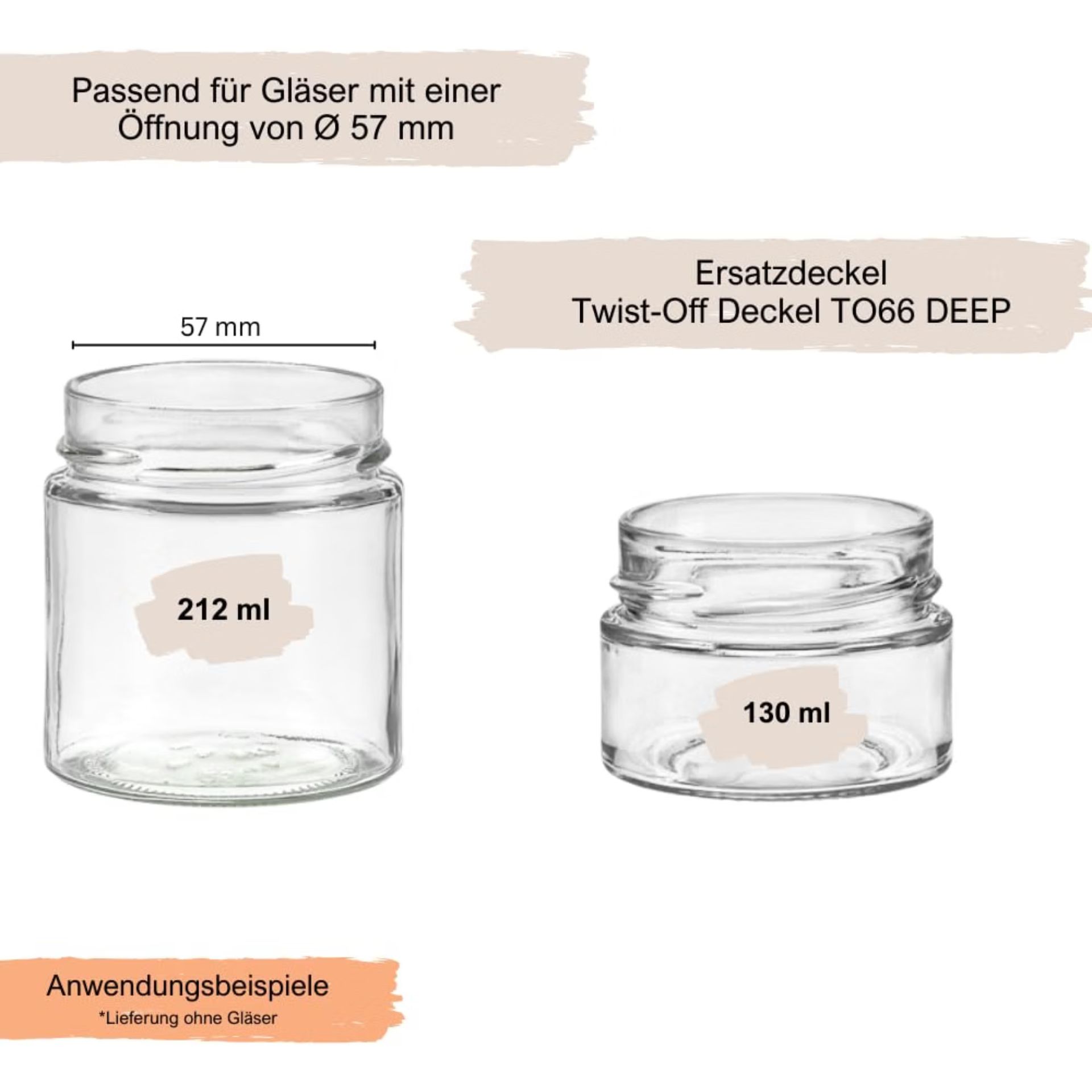 Twist-Off Deckel  TO 66 Deep Silber pasteurisierbar