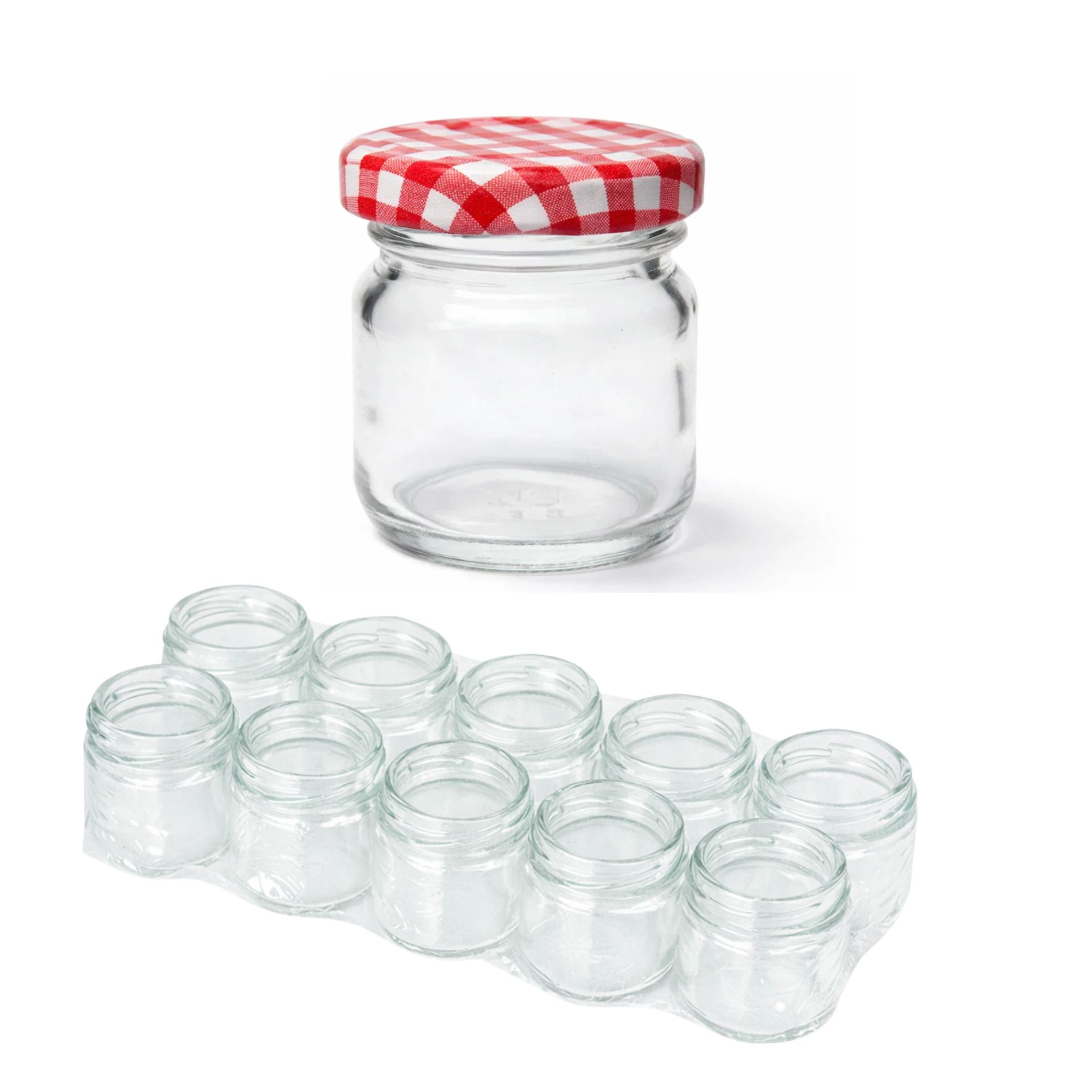 Kleine Einmachgläser 10x40 ml mit Schraubdeckel