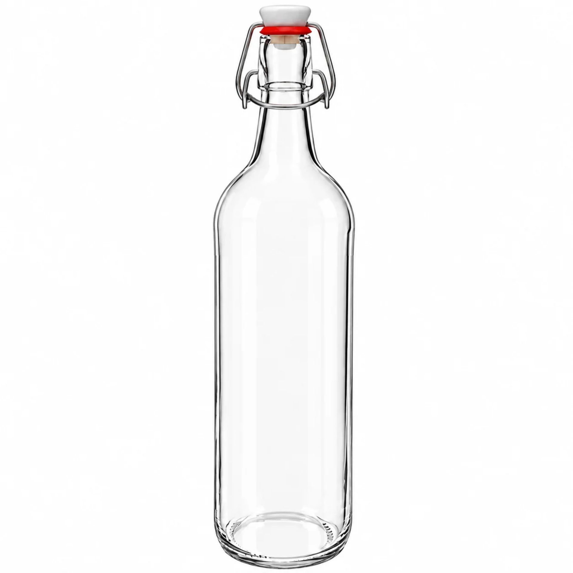 Glasflasche 1000 ml mit Bügelverschluss aus Porzellan