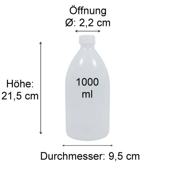 Laborflasche PE 1000 ml Enghalsflasche Kunststoff