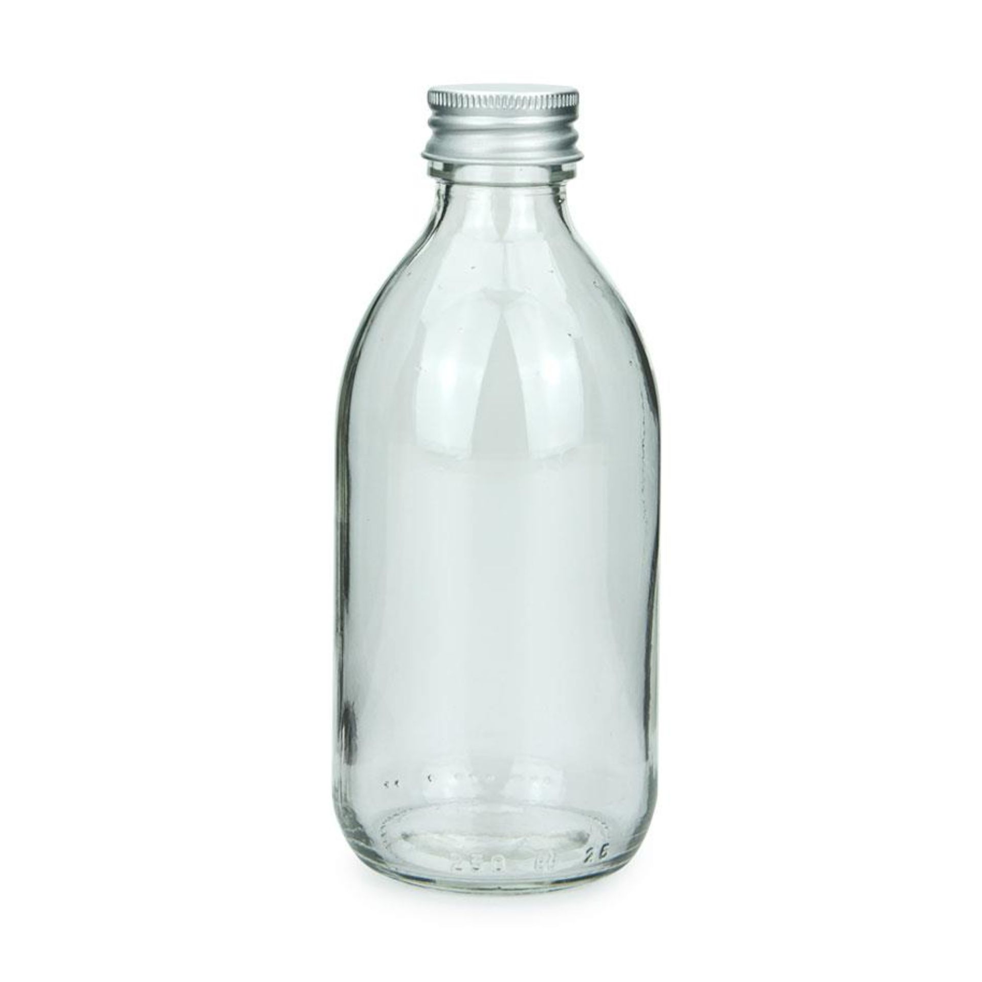 Glasflasche 250 ml Sirupflasche mit Schraubdeckel