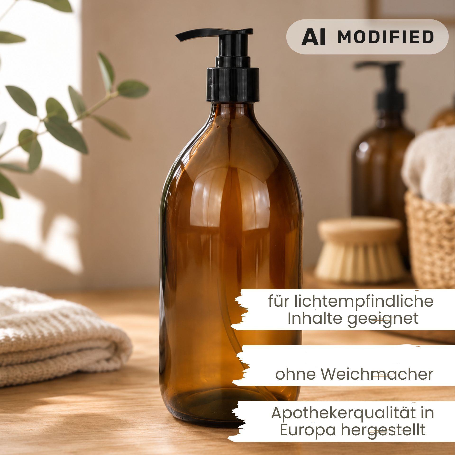 Seifenspender 1000 ml Glas Lotionspender