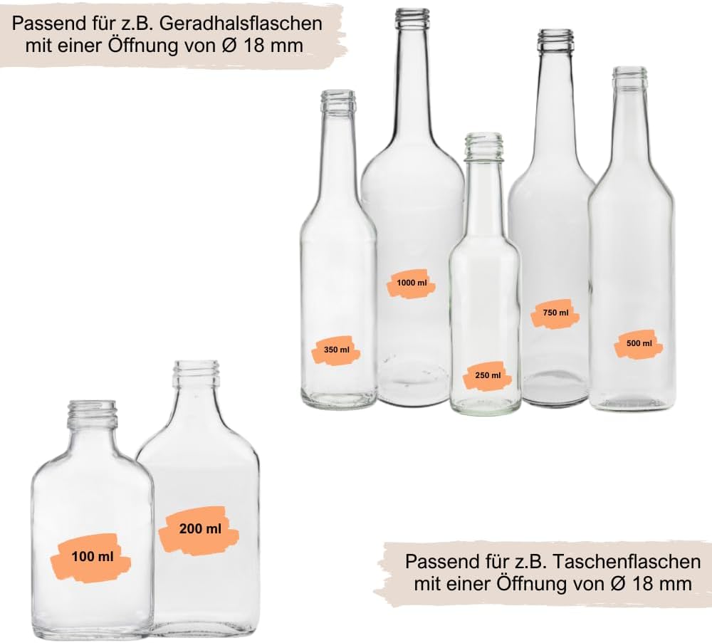 Ausgiesser für Flaschen PP 28 aus Edelstahl