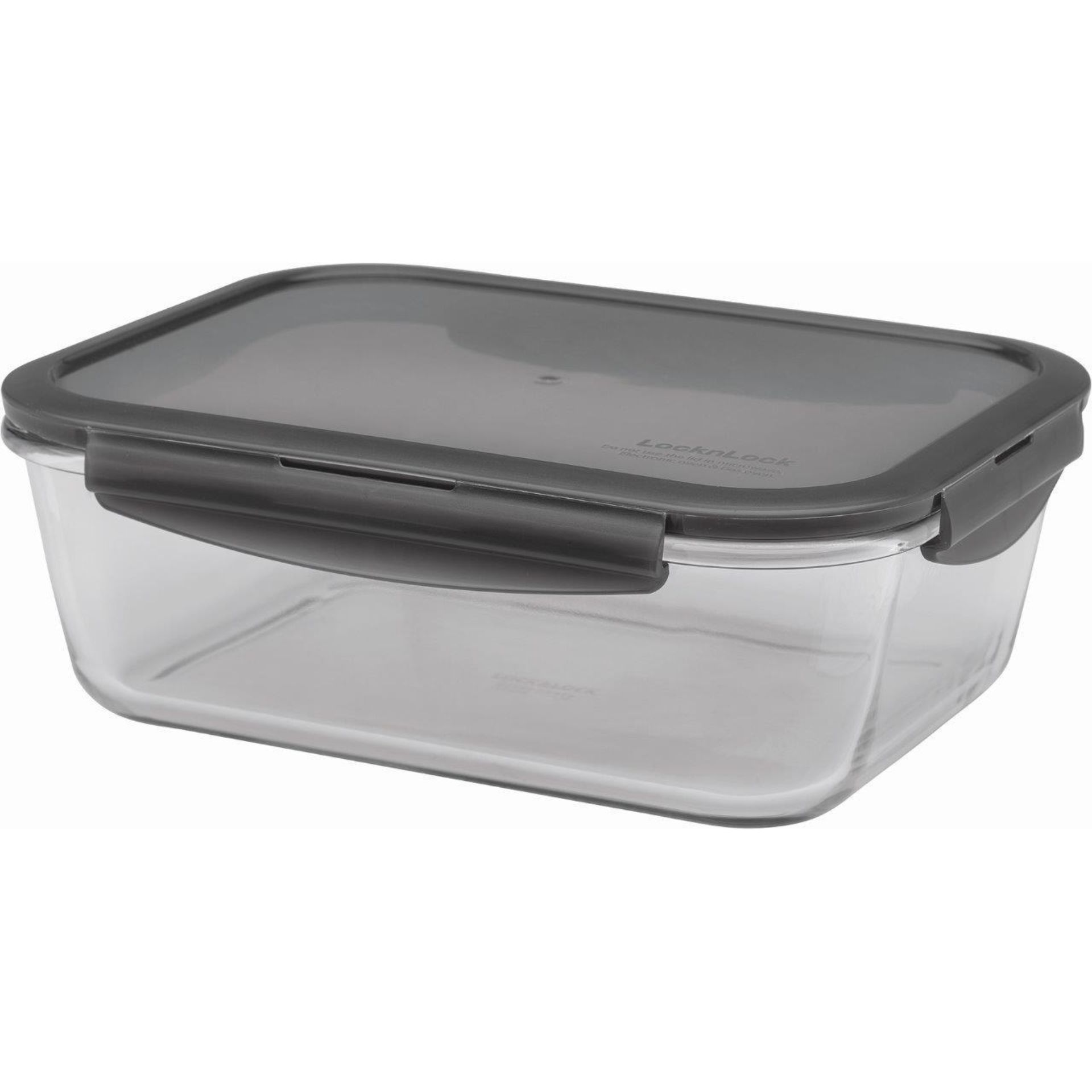 Glaslock Lock & Lock Boroseal Glasbox 2000 ml mit Deckel – Glasdose für Lebensmittelaufbewahrung, transparente rechteckige Form, auslaufsicherer Verschluss, hitzebeständiges Borosilikatglas, ideal zum Einfrieren und Aufwärmen von Speisen