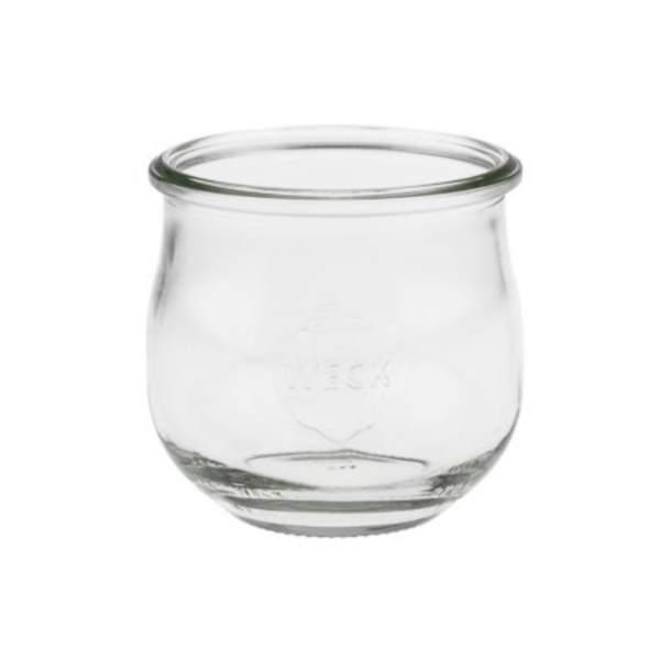 WECK Tulpenglas  370 ml Rundrandglas mit Gummiring und Klammern