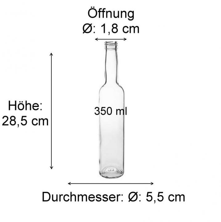 Glasflasche  350 ml rund