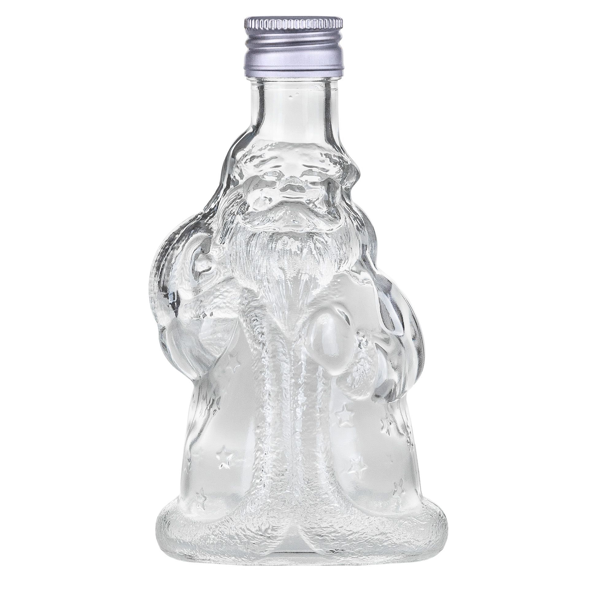 Glasflasche  200 ml Weihnachtsmann