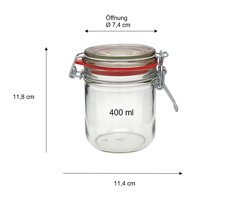 Bügelverschlussglas  400 ml rund