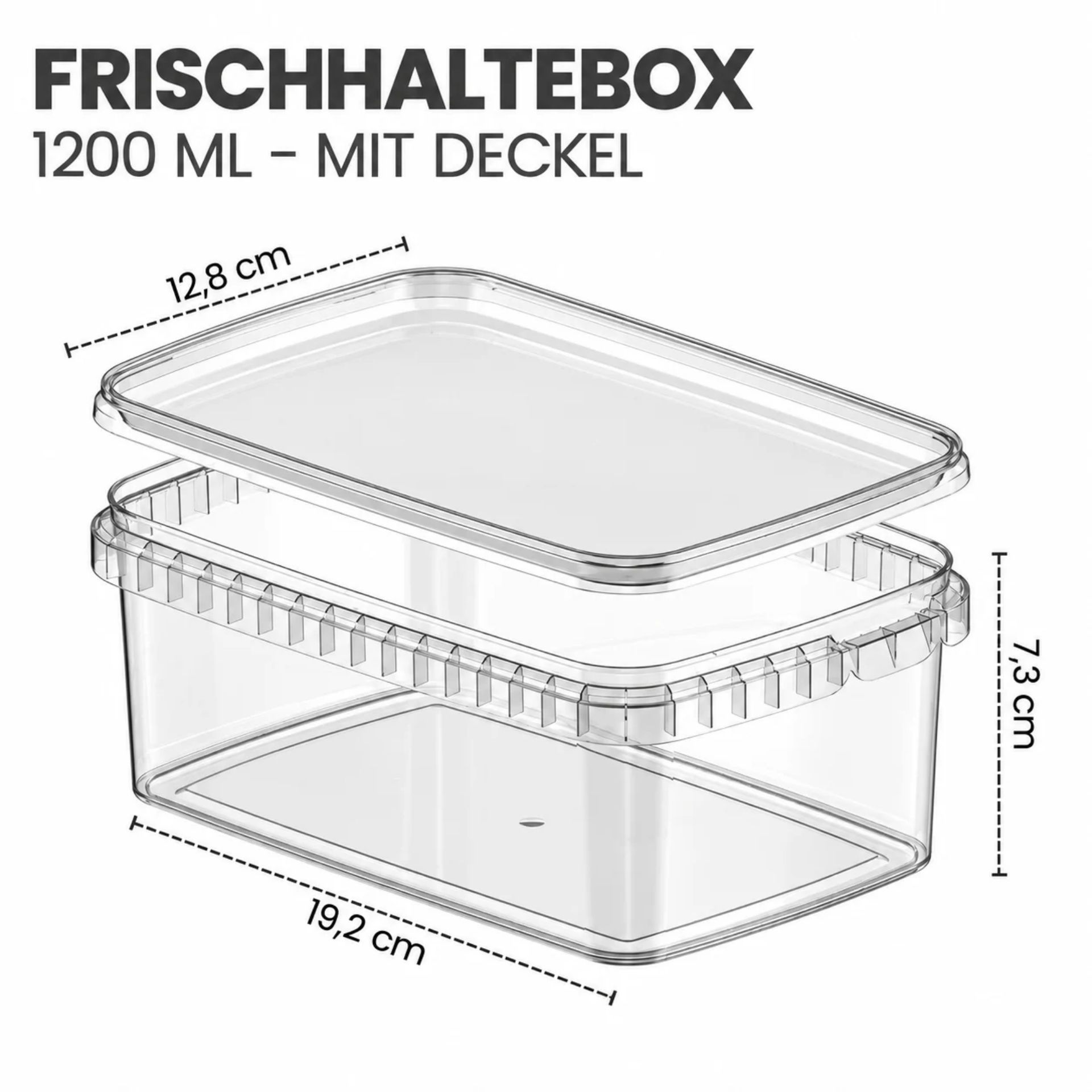 Kunststoffdose 1200 ml Frischhaltebox mit Deckel