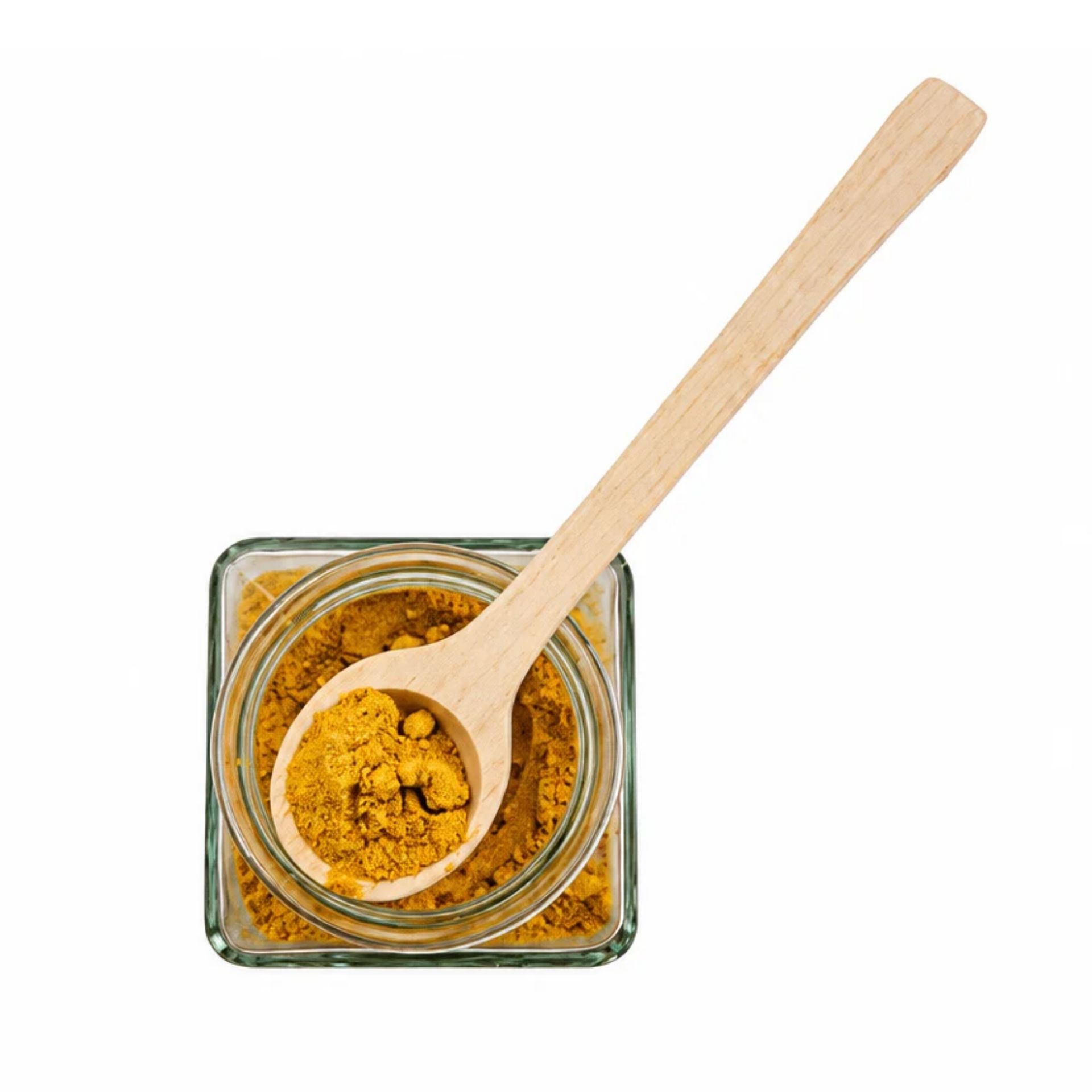 Holz-Dosierlöffel 15 cm, ideal als Gewürzlöffel – Produktbild zeigt naturbelassenen Holzlöffel für präzise Dosierung von Gewürzen und Kräutern.